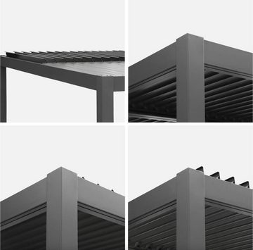 Homevibes Pergola Pergola mit Lamellendach, Aluminium und Stahl 3 x 3 m