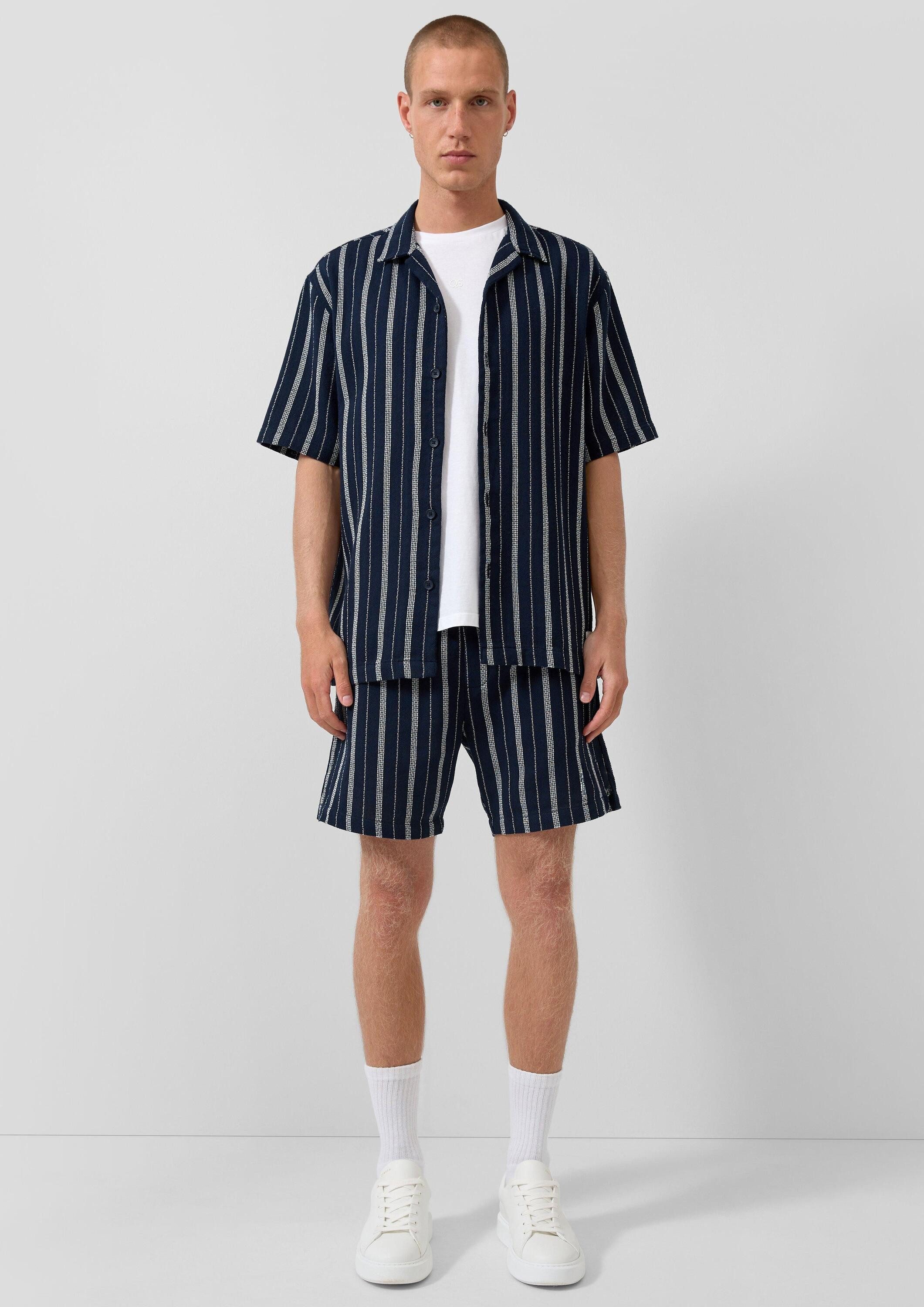 QS Kurzarmhemd Hemd Resort Fit: Hemd mit Streifen