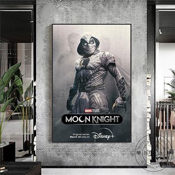 TPFLiving Kunstdruck (OHNE RAHMEN) Poster - Leinwand - Wandbild, Marvel Moon Knight - Mond Ritter - (Leinwand Wohnzimmer, Leinwand Bilder, Kunstdruck), Leinwand bunt - Größe 20x30cm