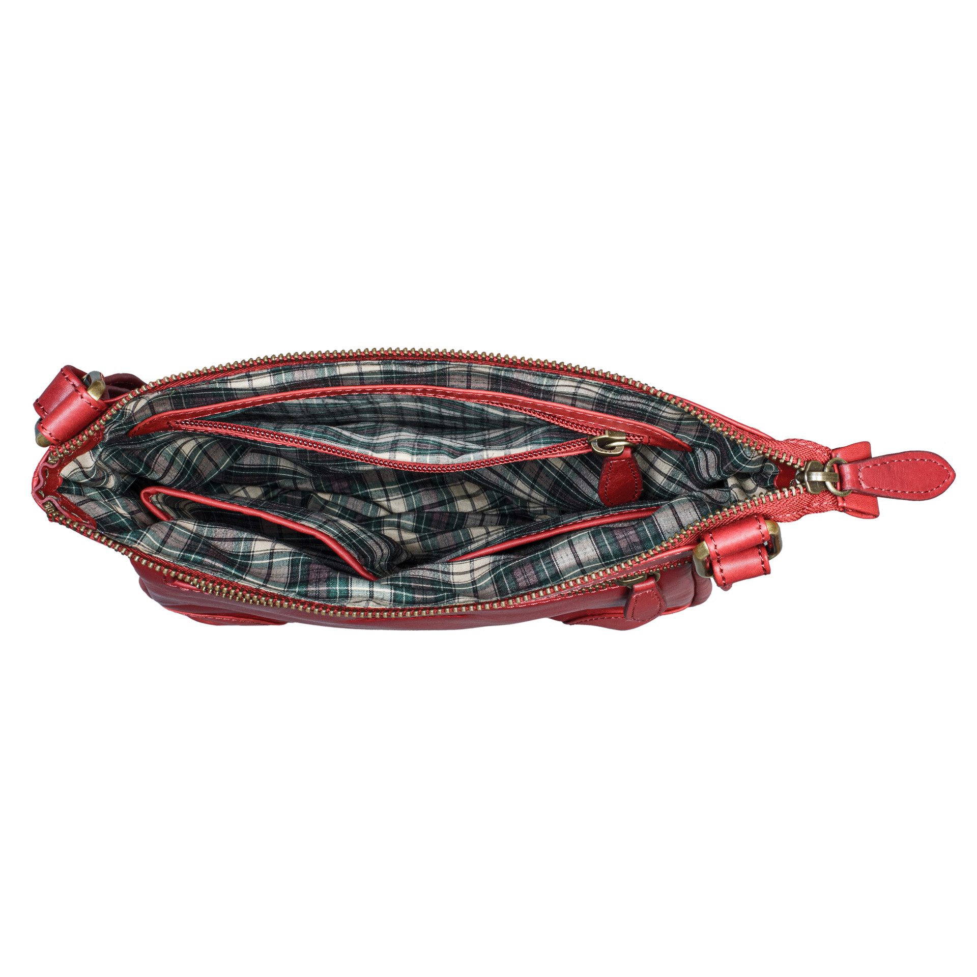 Benthill Umhängetasche Damen Echt Leder Handtasche Schultertasche Ledertasche Umhängetasche, Schultergurt / Umhängegurt Reißverschlussfach – Bild 4 von 5