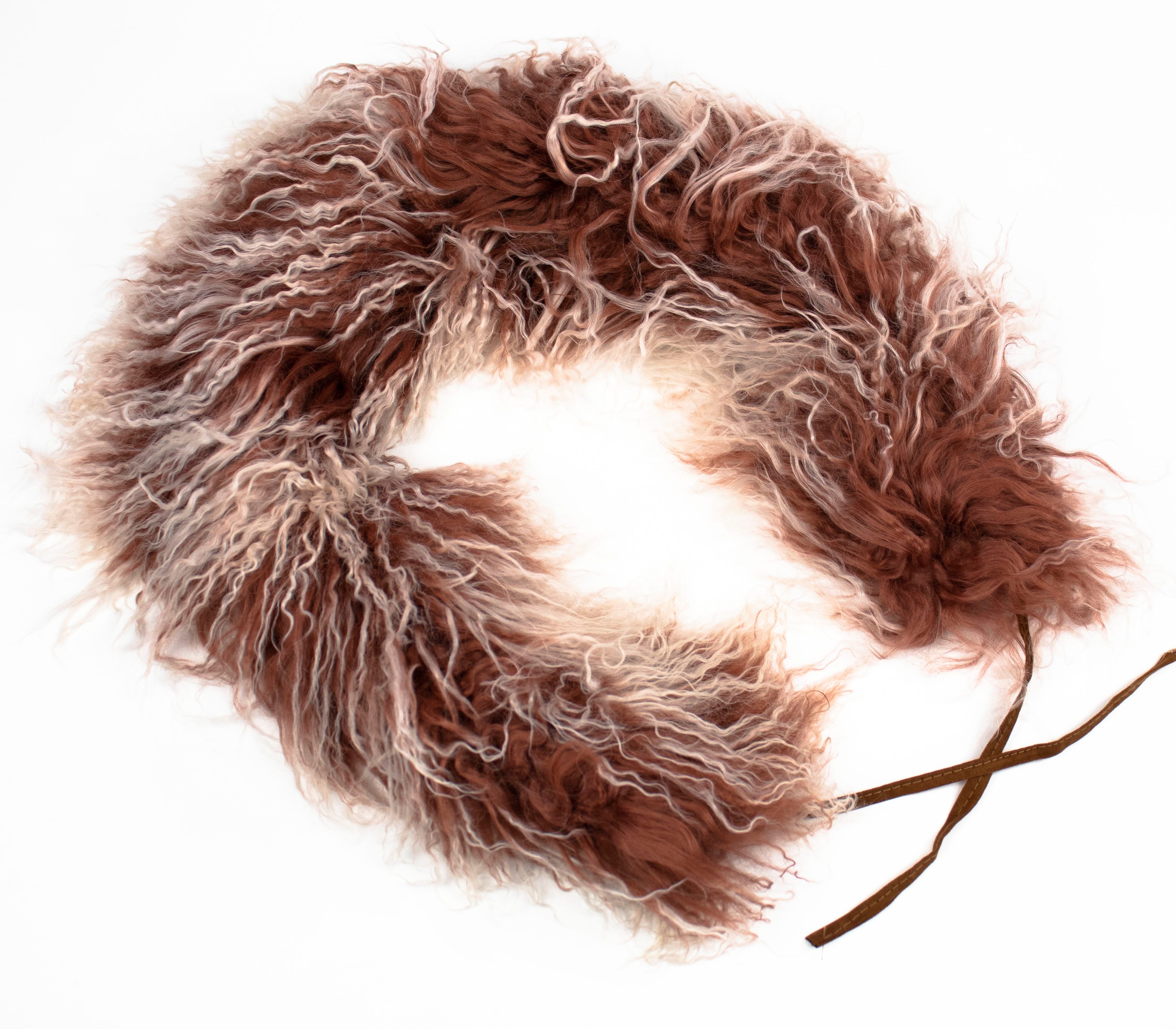 Reissner Lammfelle Schal Tibet Lammfell Kurz Schal BOA Kragen 75cm