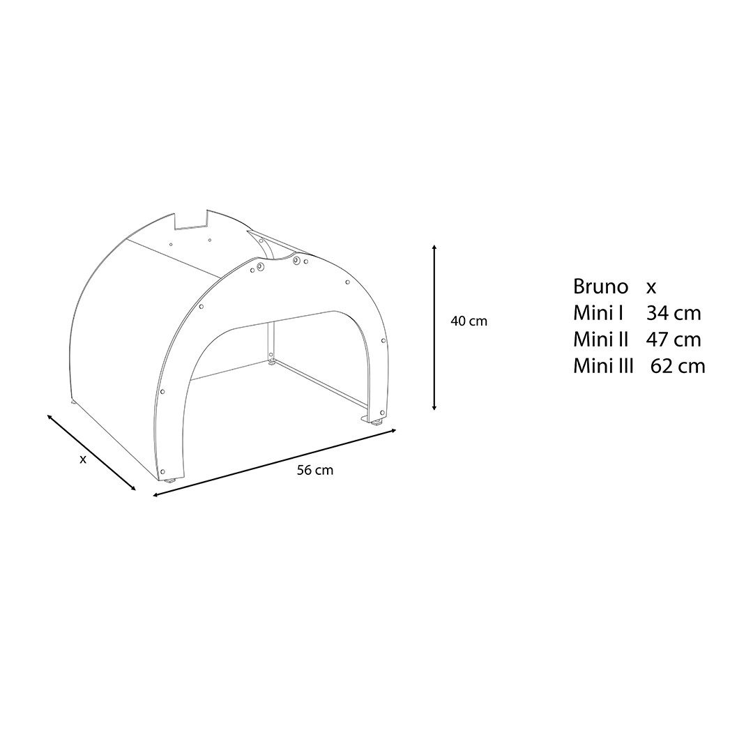 Bruno Untergestell Untergestell Move für Bruno Mini Werkstattofen