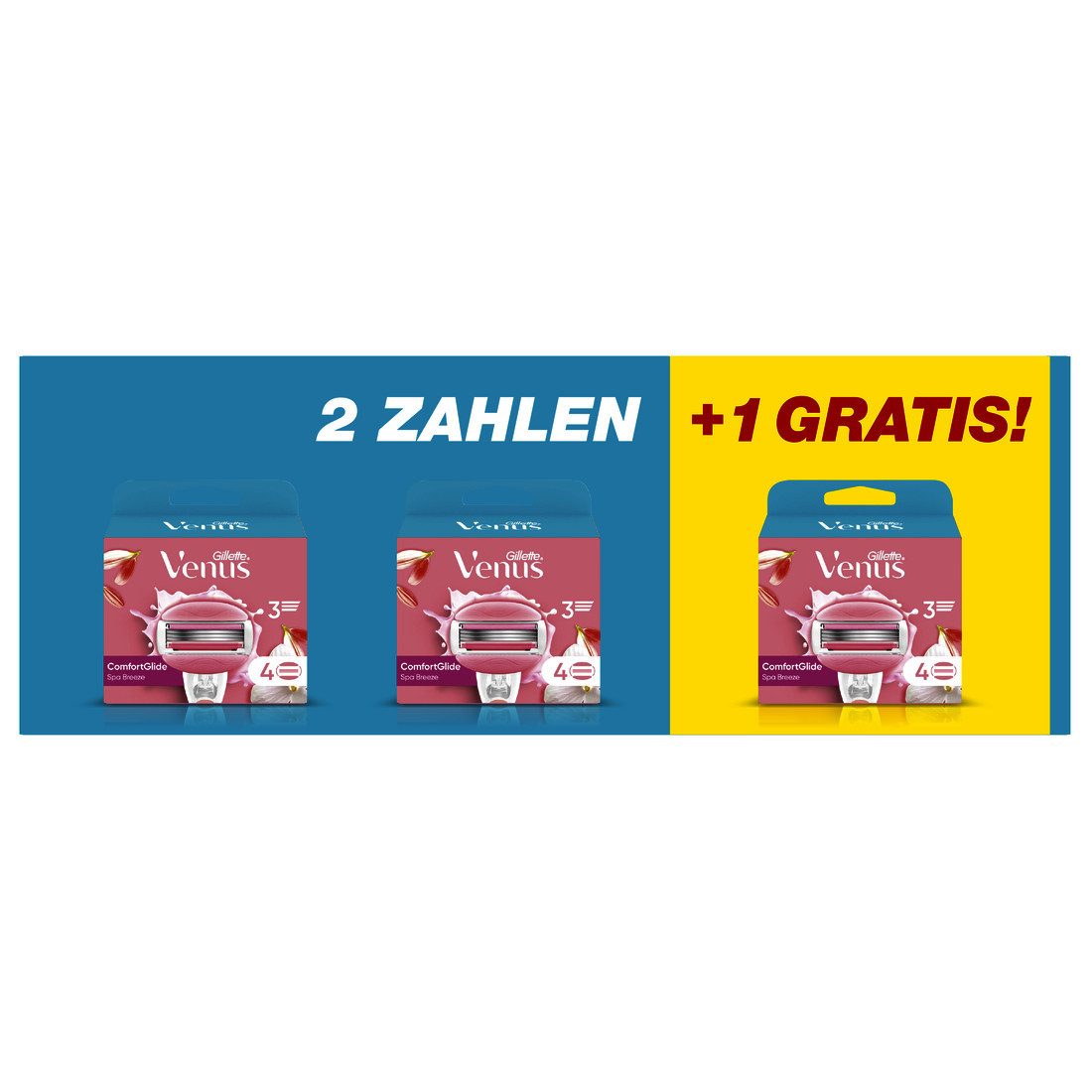 Gillette Venus Rasierklingen Comfortglide Spa Breeze - 8St. + 4St. gratis