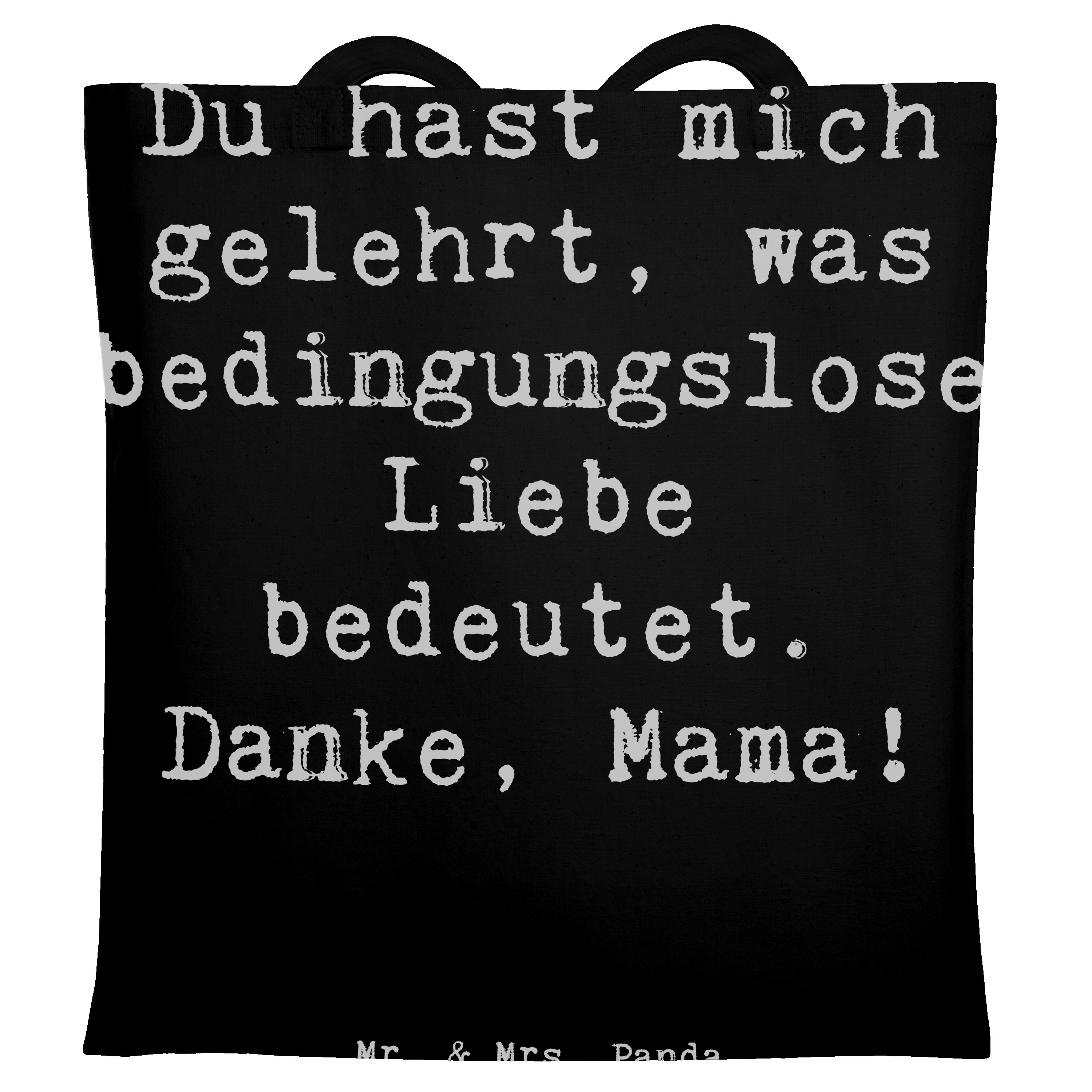 Tragetasche Mama Liebe - Schwarz - Geschenk, Mutterliebe, Aufmerksamkeit, Shopper