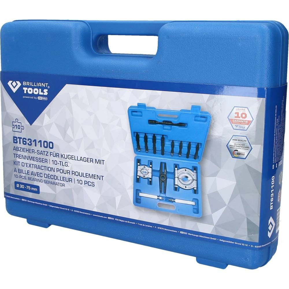 Brilliant Tools Kugelgelenkabzieher Abzieher-Satz für Kugellager mit Trennmesser, 10-tlg BT631100