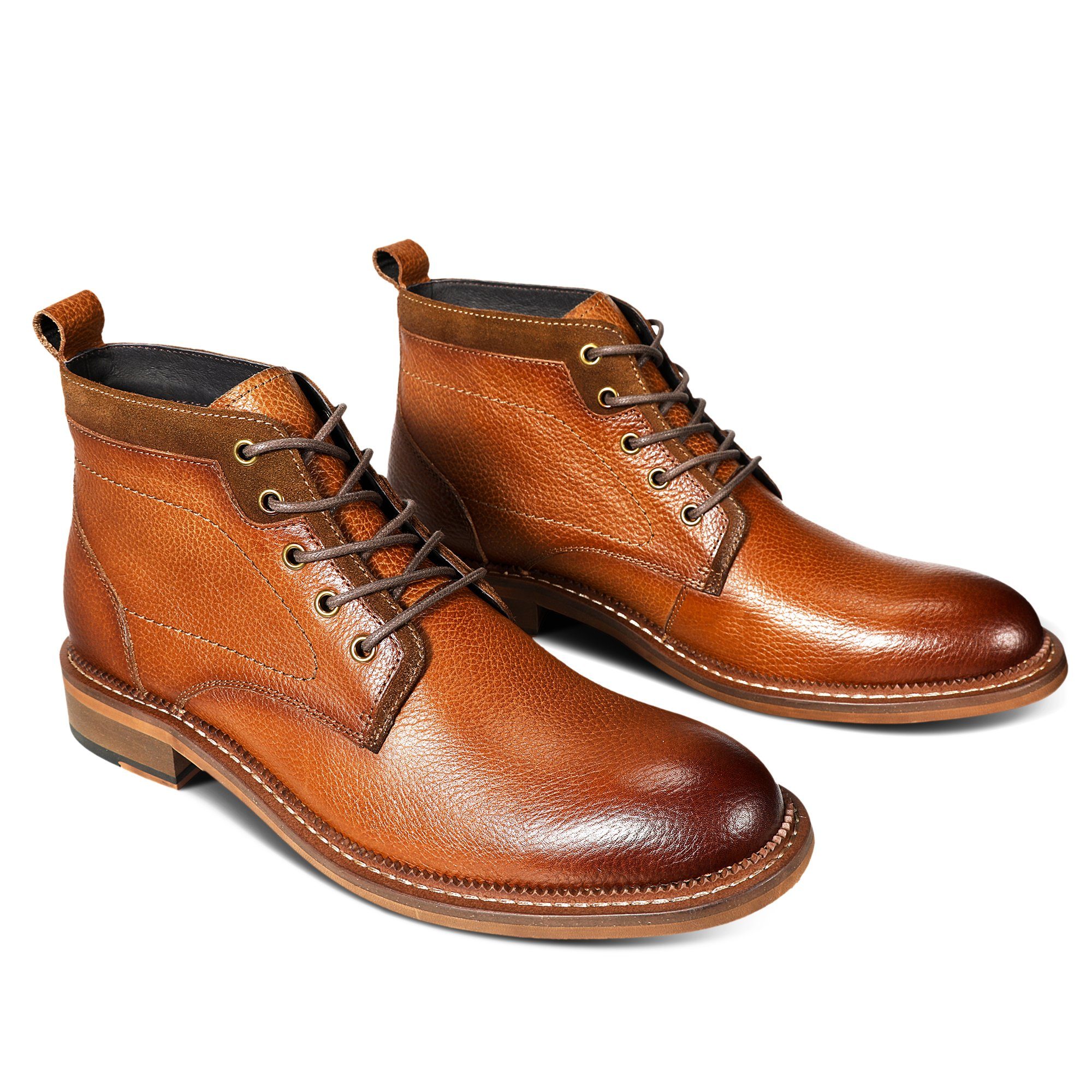 Allthemen Schnürstiefelette Herren Stiefeletten aus Rindsleder Klassische S günstig online kaufen