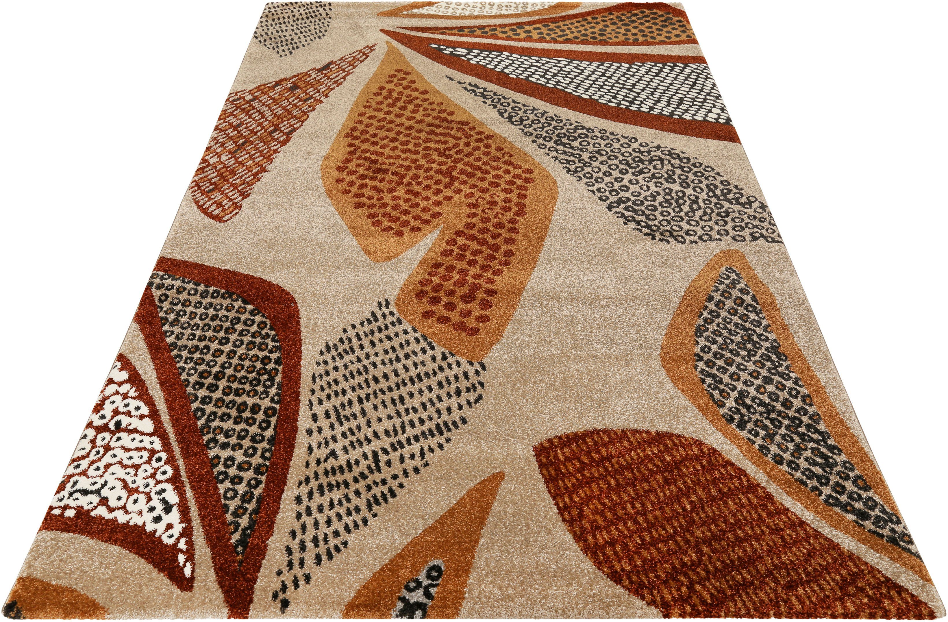 Esprit Teppich Hazel, ESP-40101, rechteckig, Höhe: 13 mm, schön weicher Kurzflor in modernem Design, bunt, Wohnzimmer