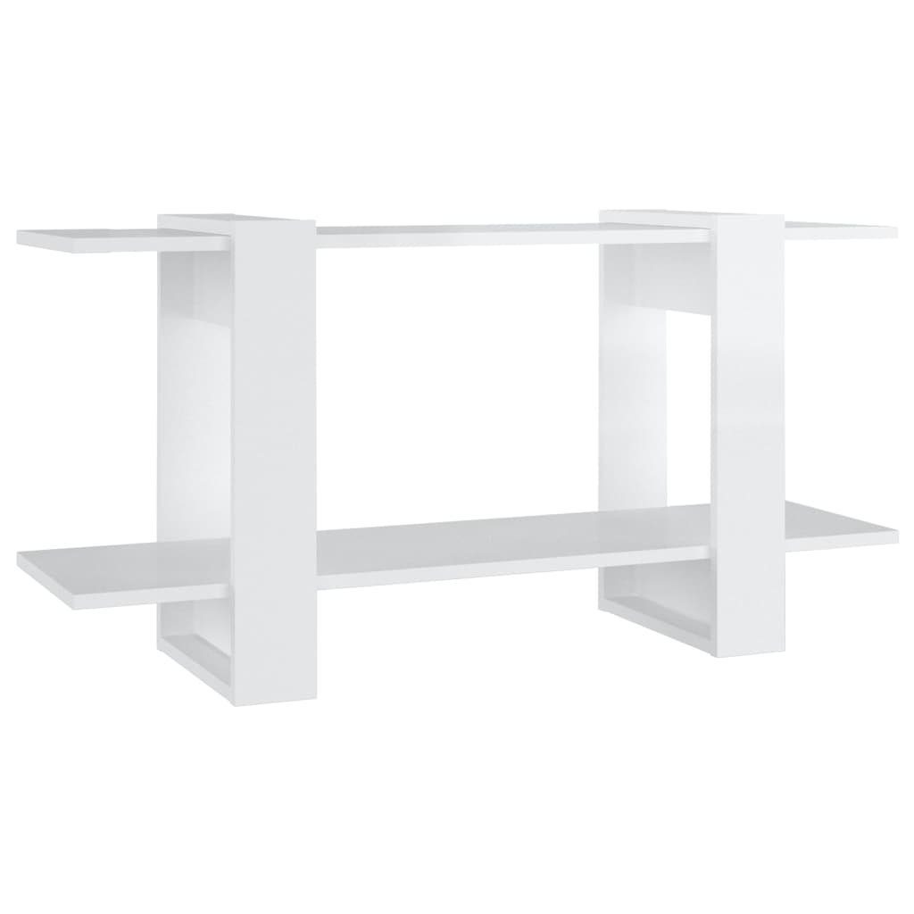 furnicato Bücherregal Hochglanz-Weiß 100x30x51 cm Holzwerkstoff, 1-tlg.