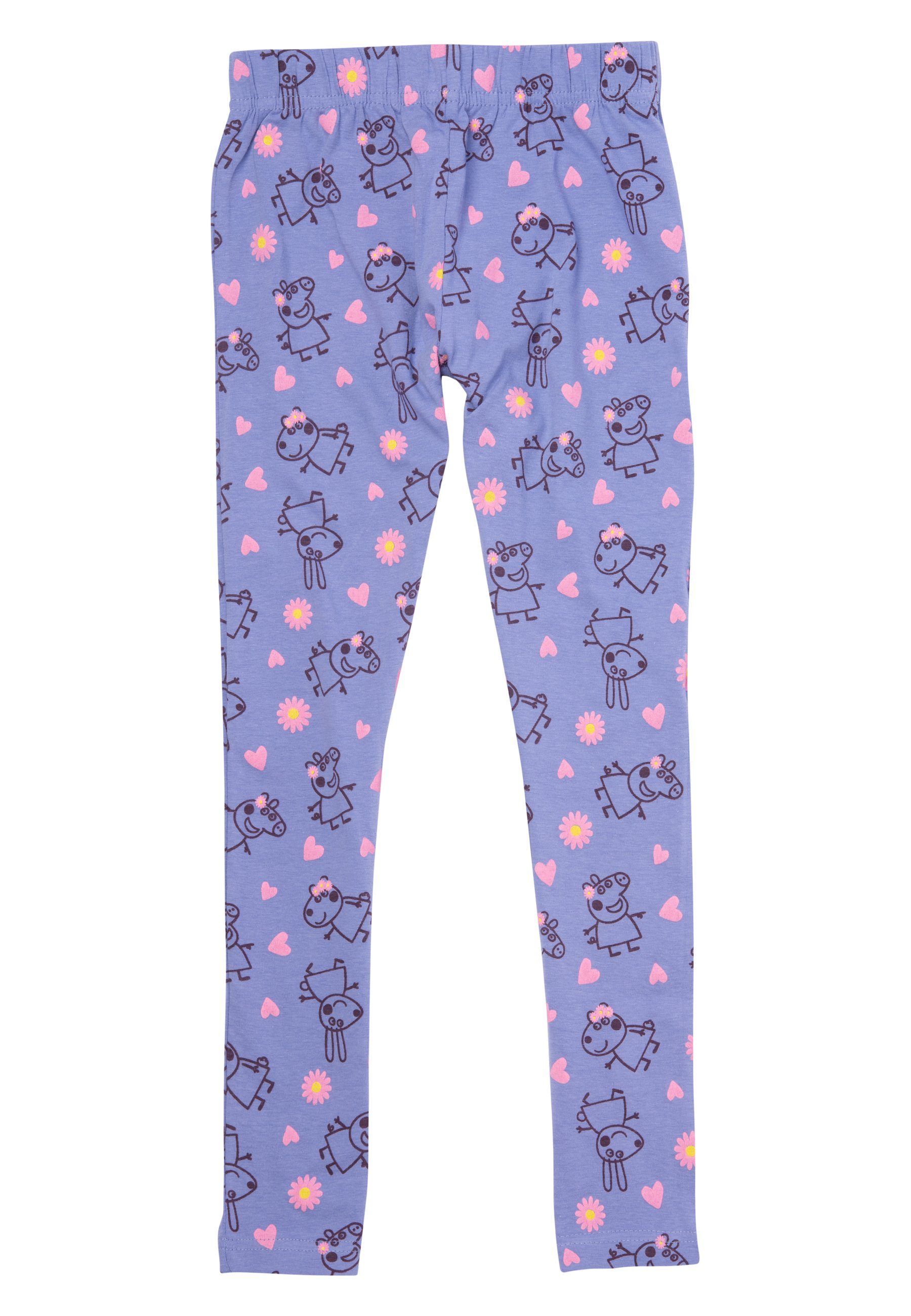 Leggings Peppa Wutz - Peppa, Luzie Locke & Luisa Löffel allover