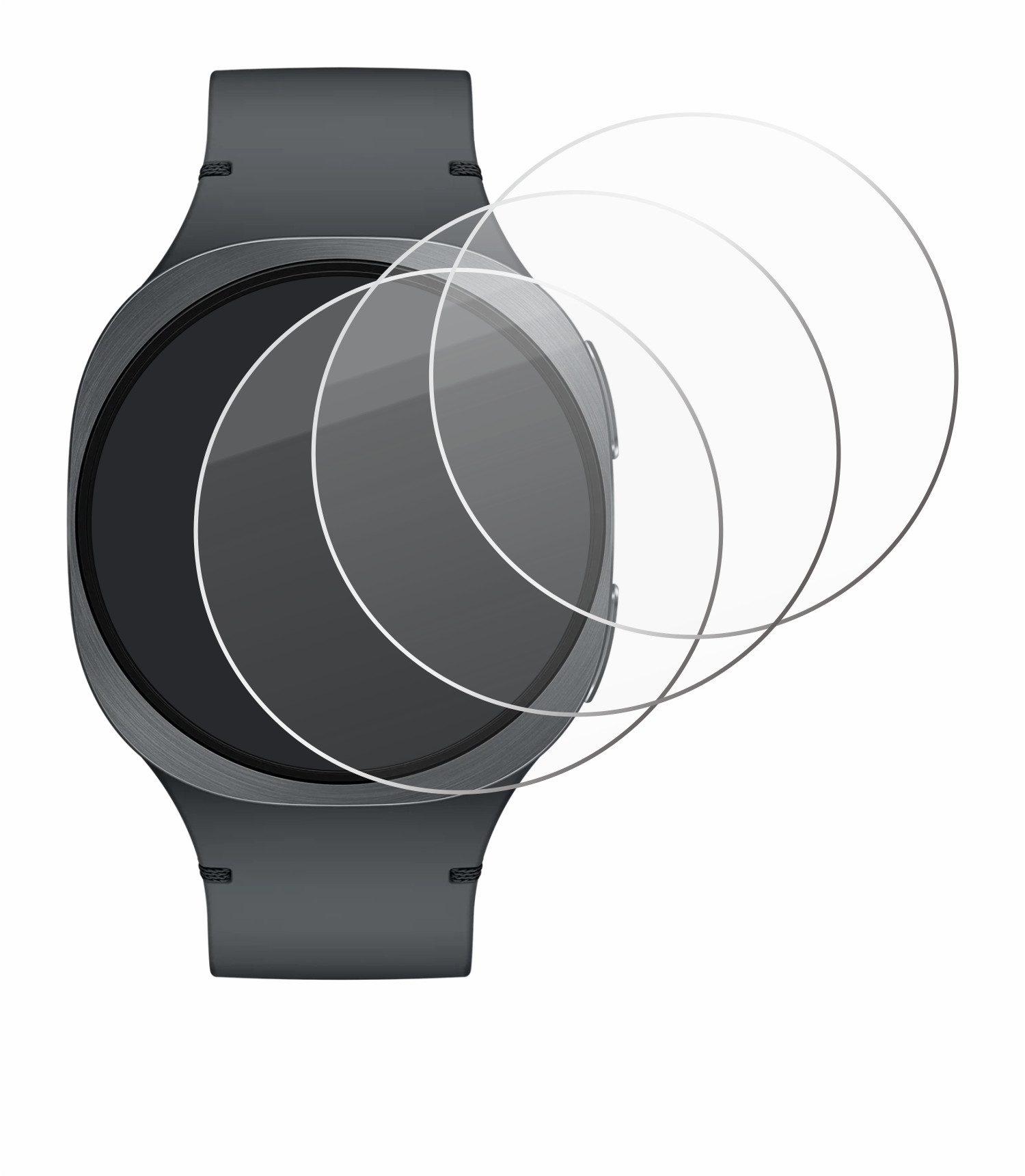 Savvies Displayschutzglas Schutzglas für Samsung Galaxy Watch 8 (40 mm), 3 Stück, Displayschutz 9H Glas Klar Transparent – Bild 2 von 5