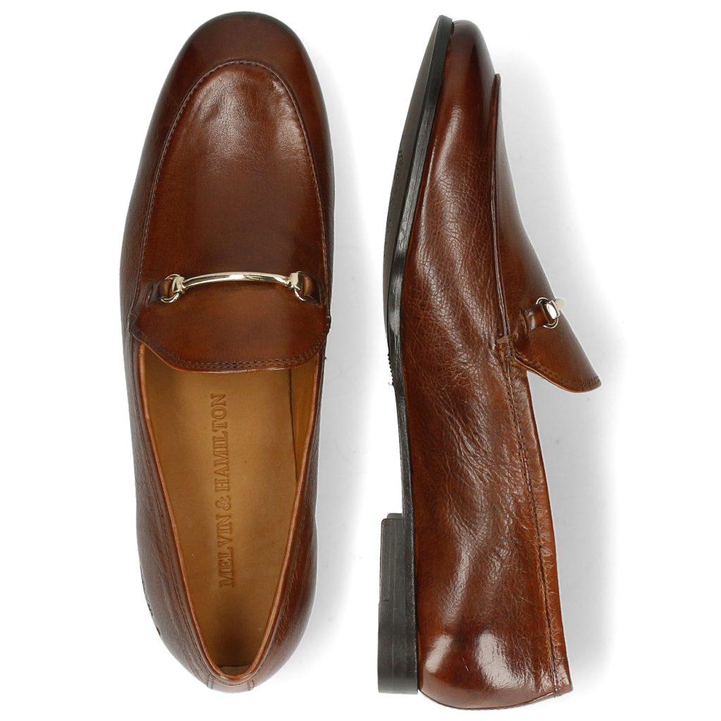 Melvin Loafer Wood Scarlett Gold 22 Hamilton Pisa Trim & Lining