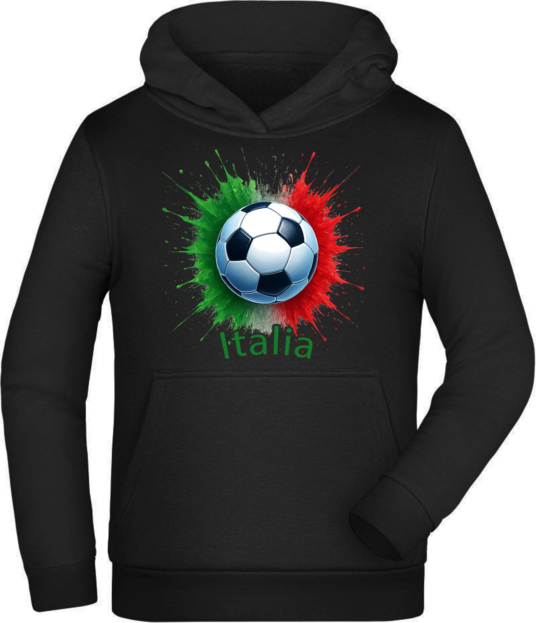 MyDesign24 Hoodie Kinder WM Hoodie Nationalmannschaft Fussball Kapuzensweater – Italien Fan Hoodie i677