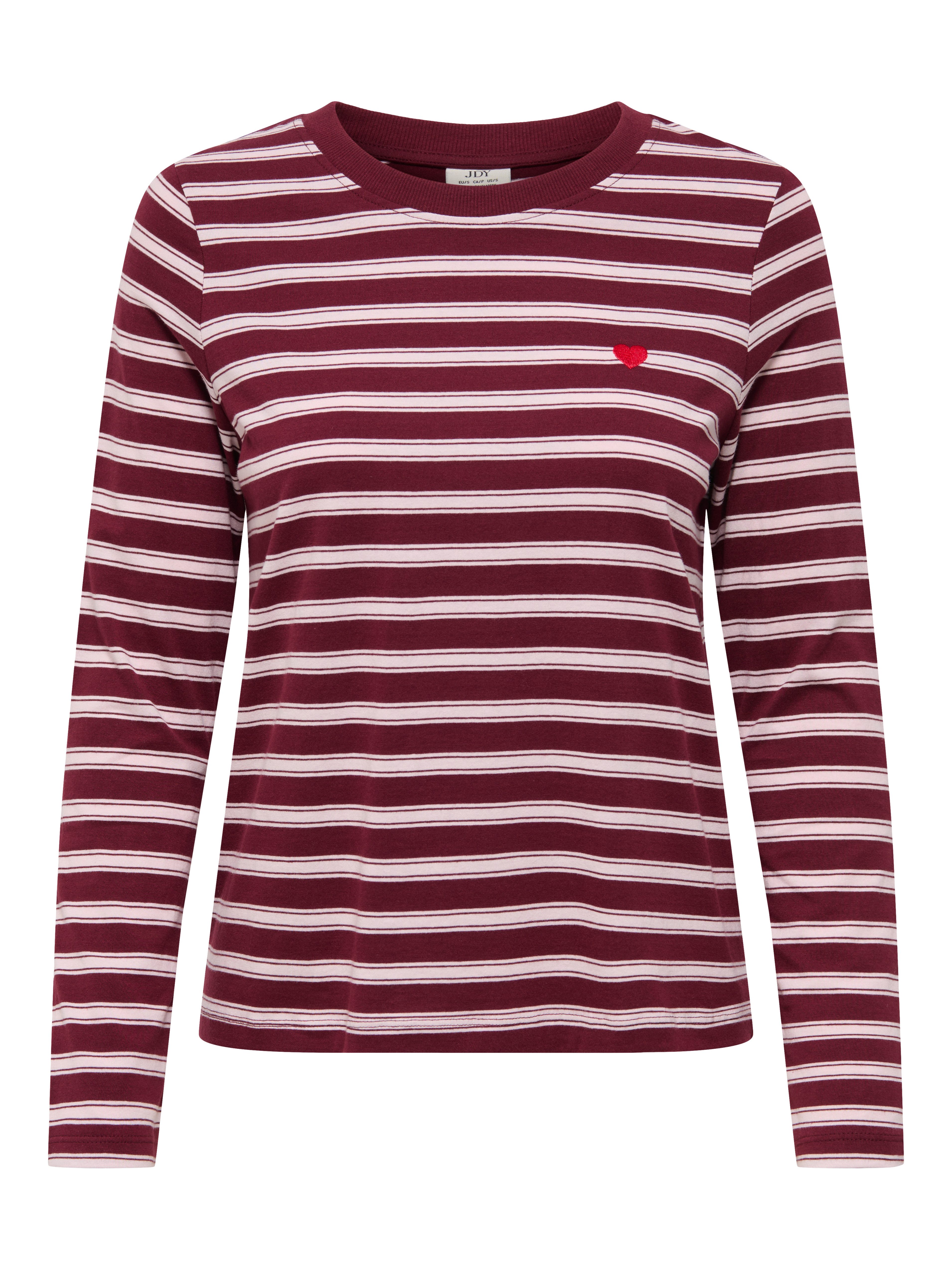 JDY Langarmshirt JDYPISA L/S PRINT TOP JRS NOOS Baumwolle, regular fit