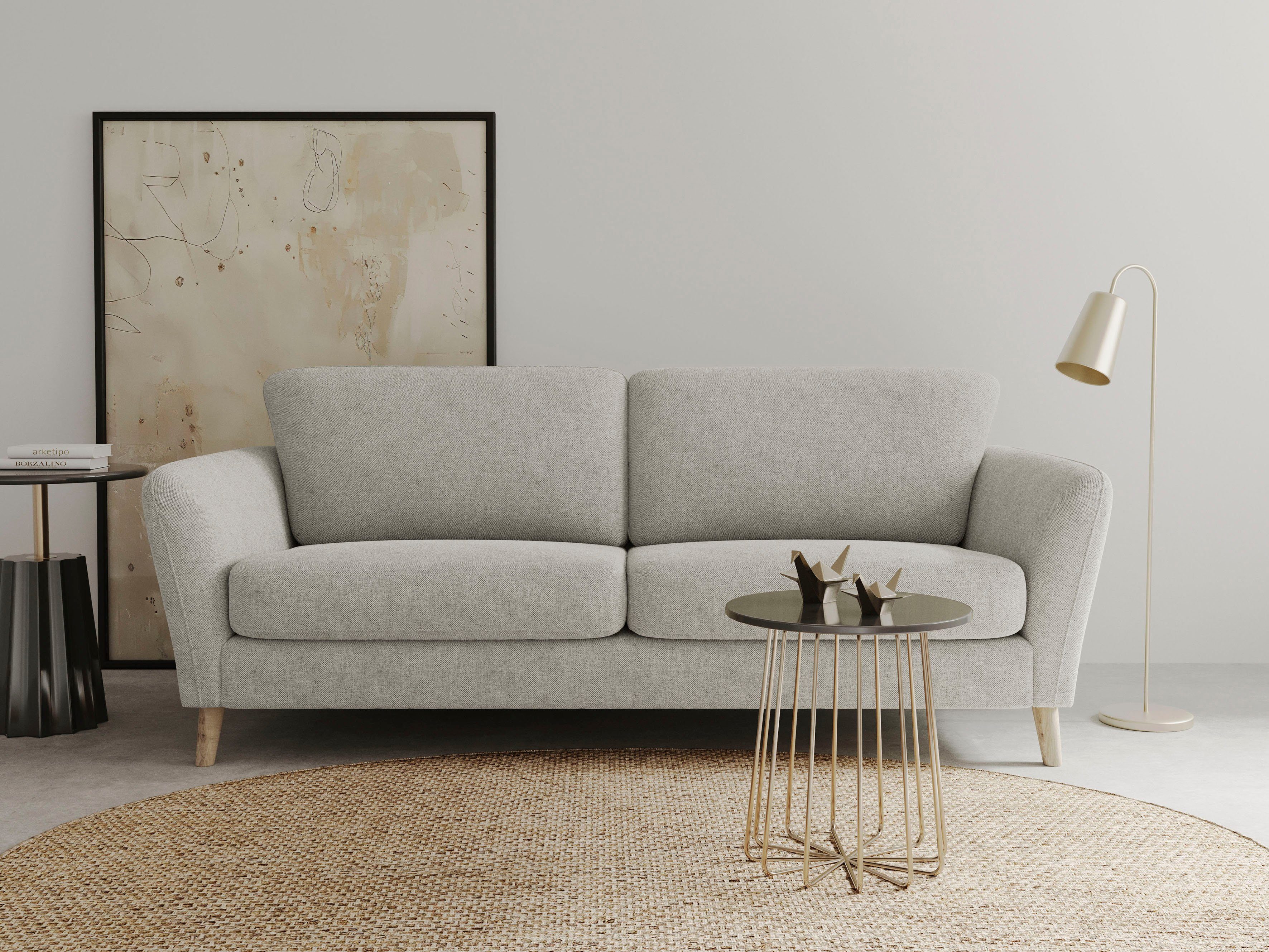 Home affaire 3-Sitzer "MARSEILLE 3er Sofa 206 cm, Cord, Flachgewebe, Strukt günstig online kaufen