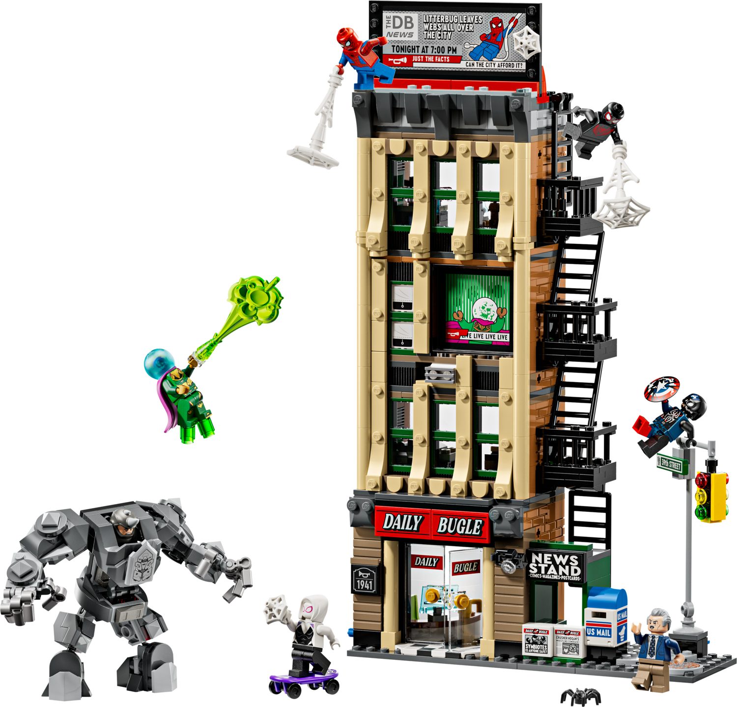 LEGO® Marvel 76342 Spider-Man vs. Mysterio: Daily Bugle Spielbausteine, (Set, 781 St., Set)