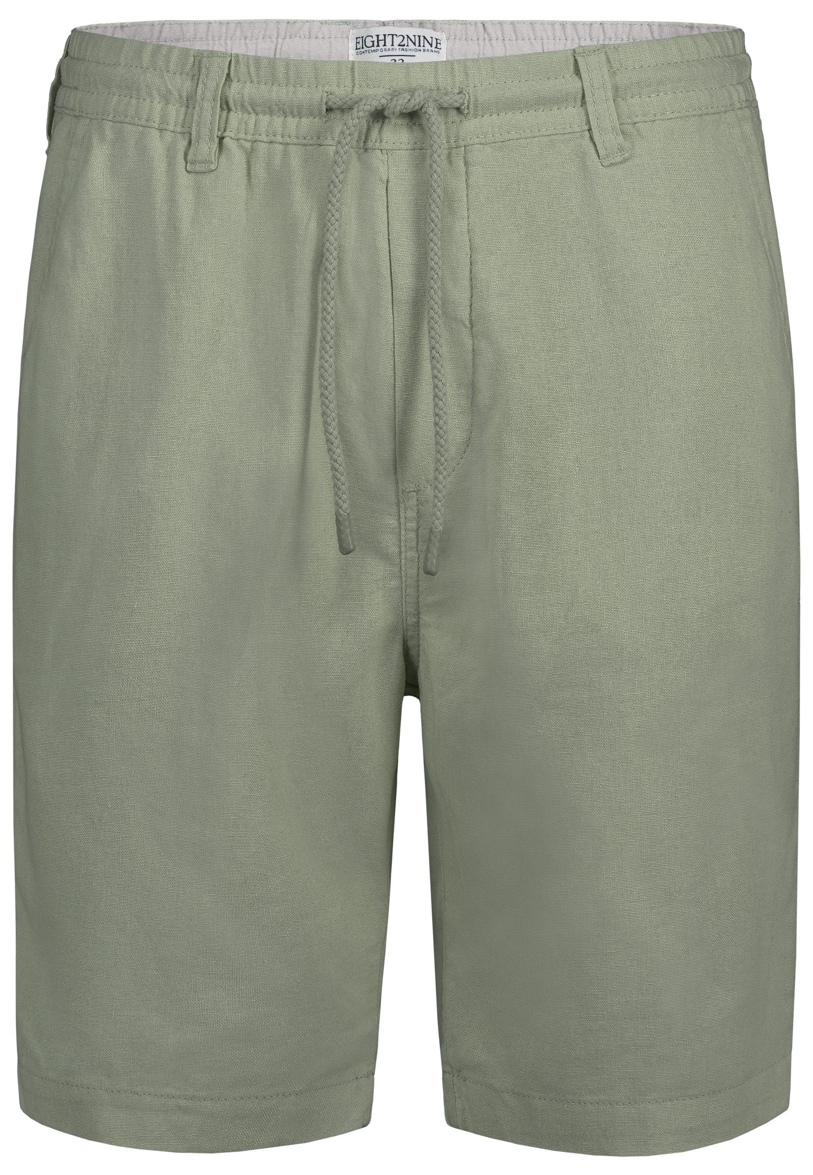 Eight2Nine Chinoshorts Leinen Chino Elastischer Bund mit Kordelzug Canvas-B günstig online kaufen