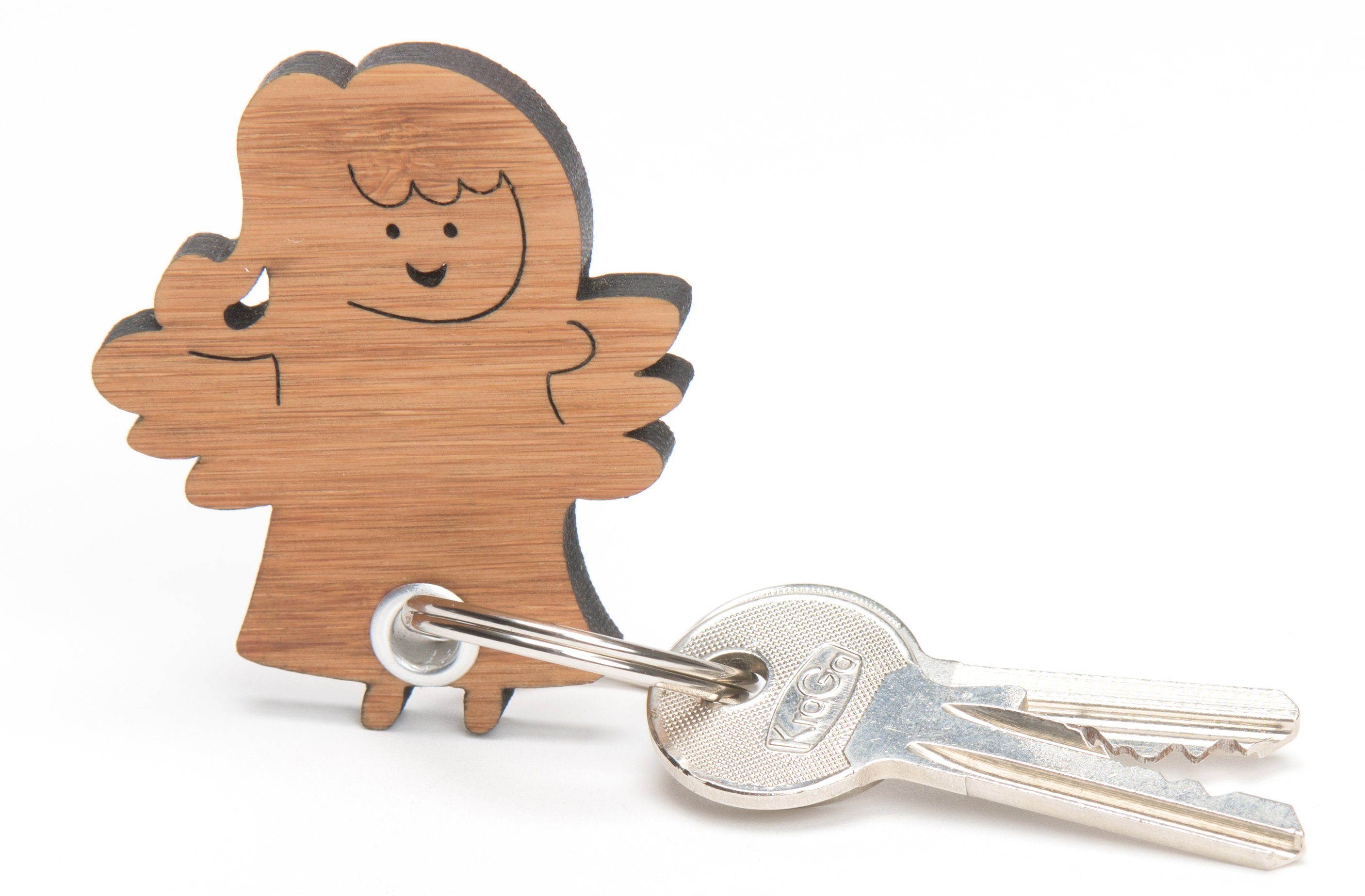 Mr. & Mrs. Panda Schlüsselanhänger Schutzengelchen - Geschenk, Schlüsselanhänger, Taschenanhänger, Glücksbringer, Weihnachtsengel, Anhänger (1-tlg) | Schlüsselanhänger