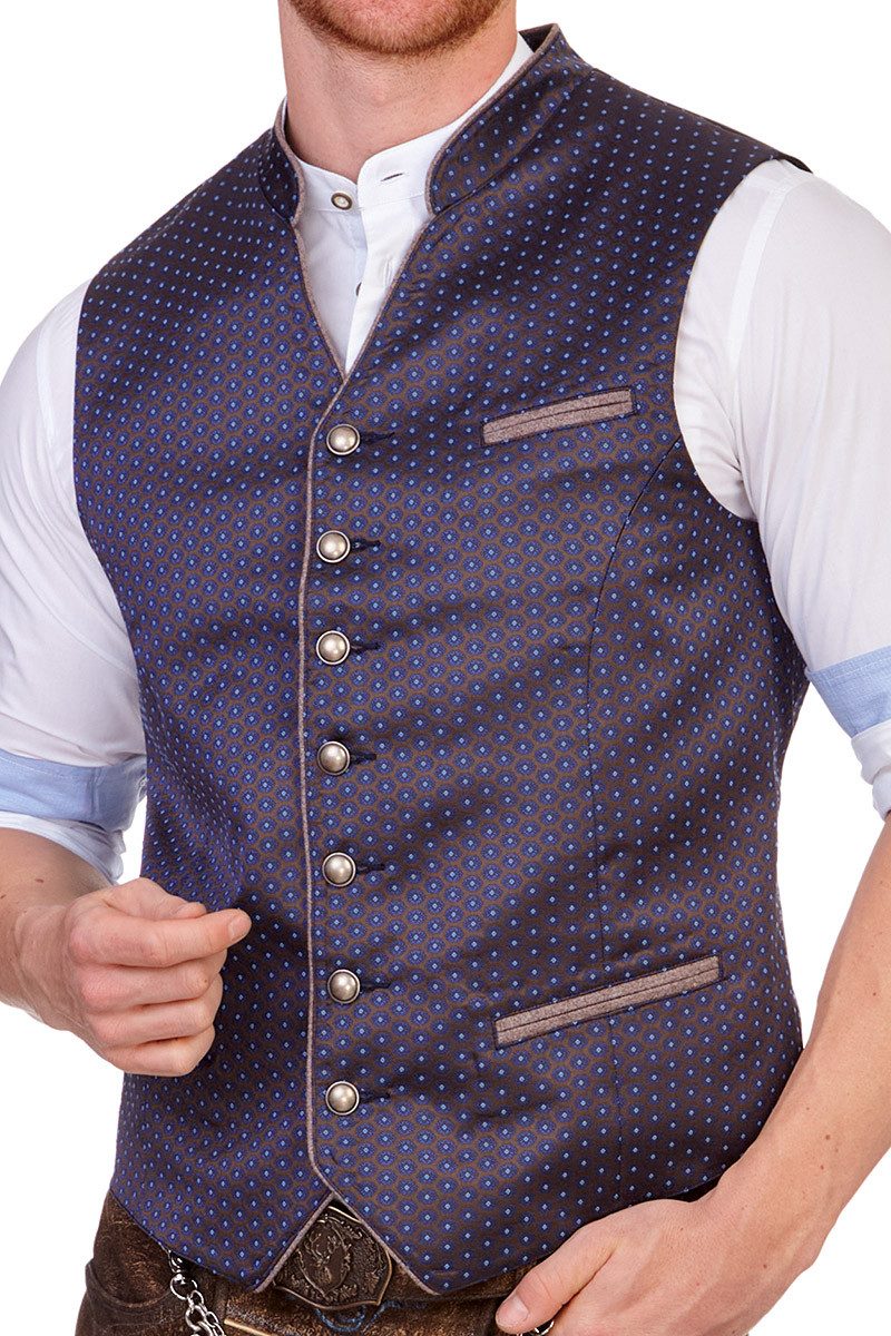 Spieth & Wensky Trachtenweste Trachtenweste - PEGASUS - dunkelblau, rot günstig online kaufen