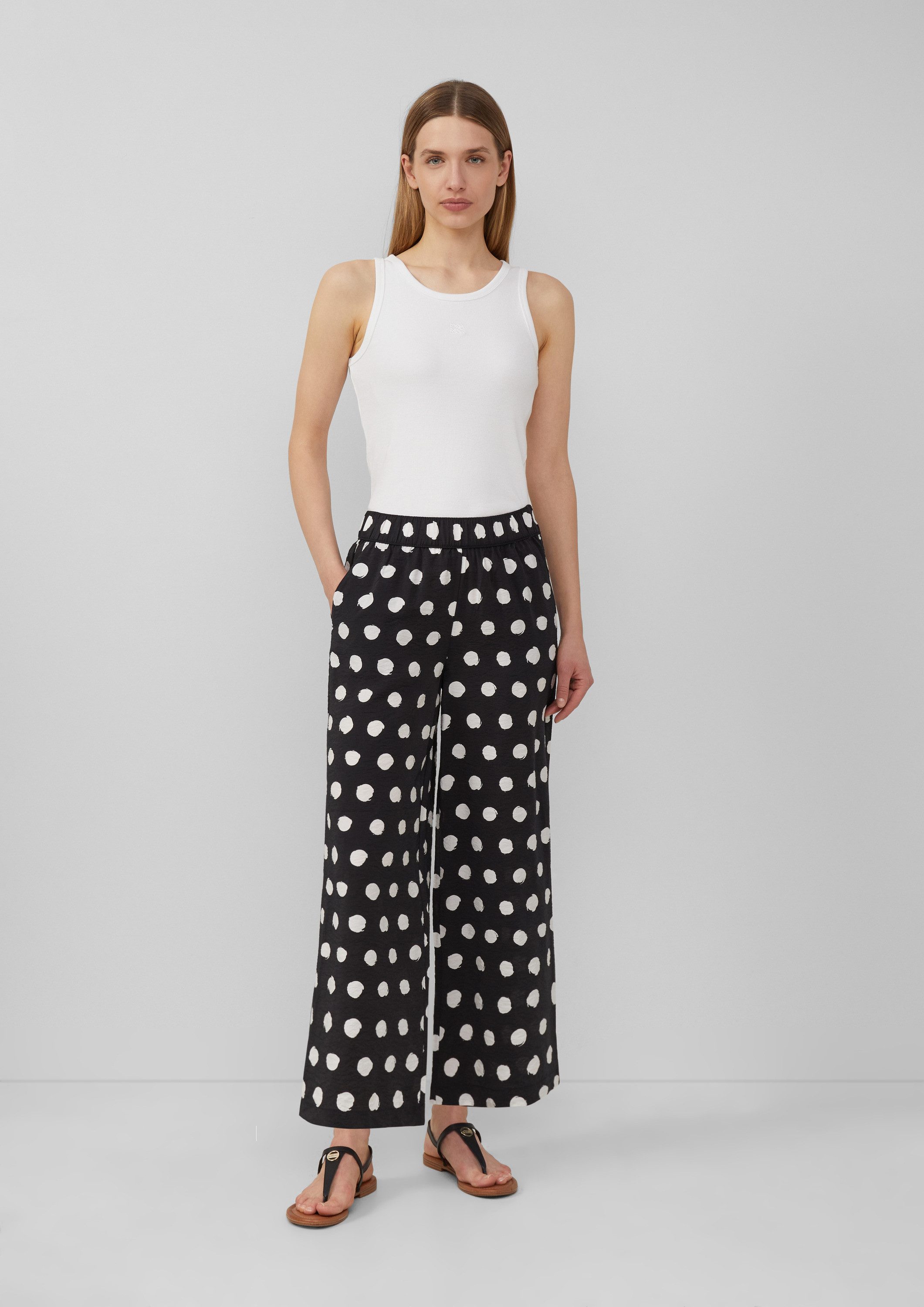 s.Oliver Culotte Hose Strukturierte Culotte aus Viskosemix günstig online kaufen