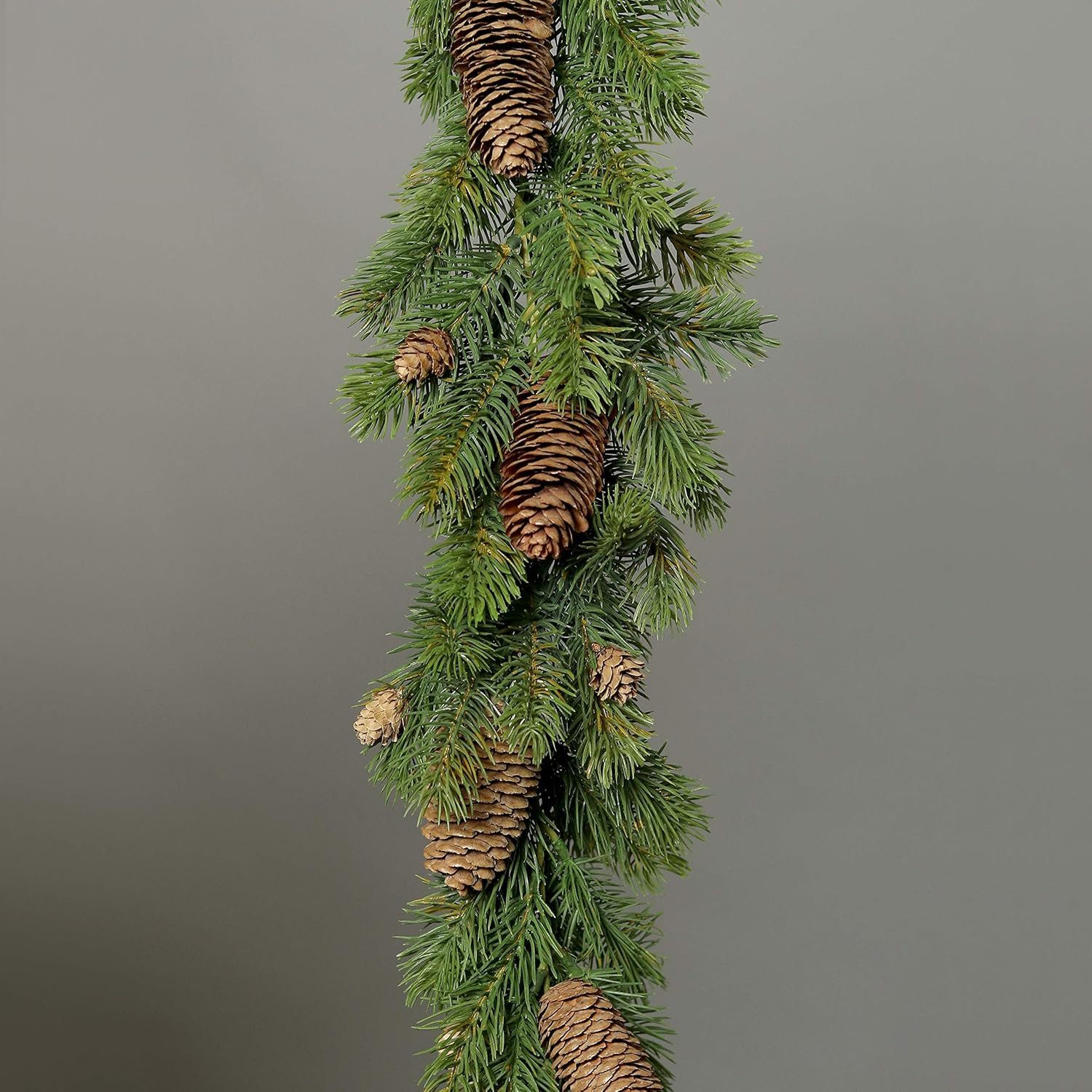 Winterliche Kunstpflanze Tannengirlande aus Kunststoff mit echten Zapfen kü günstig online kaufen