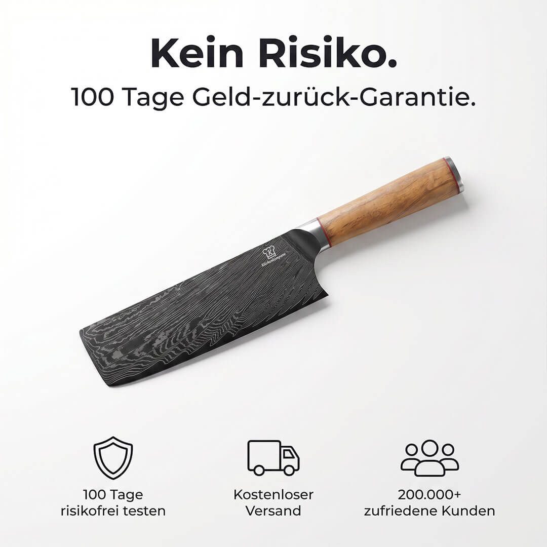 Küchenkompane Damastmesser Küchenkompane Mokuzai Nakiri – 67 Lagen VG10 Damast – Olivenholz