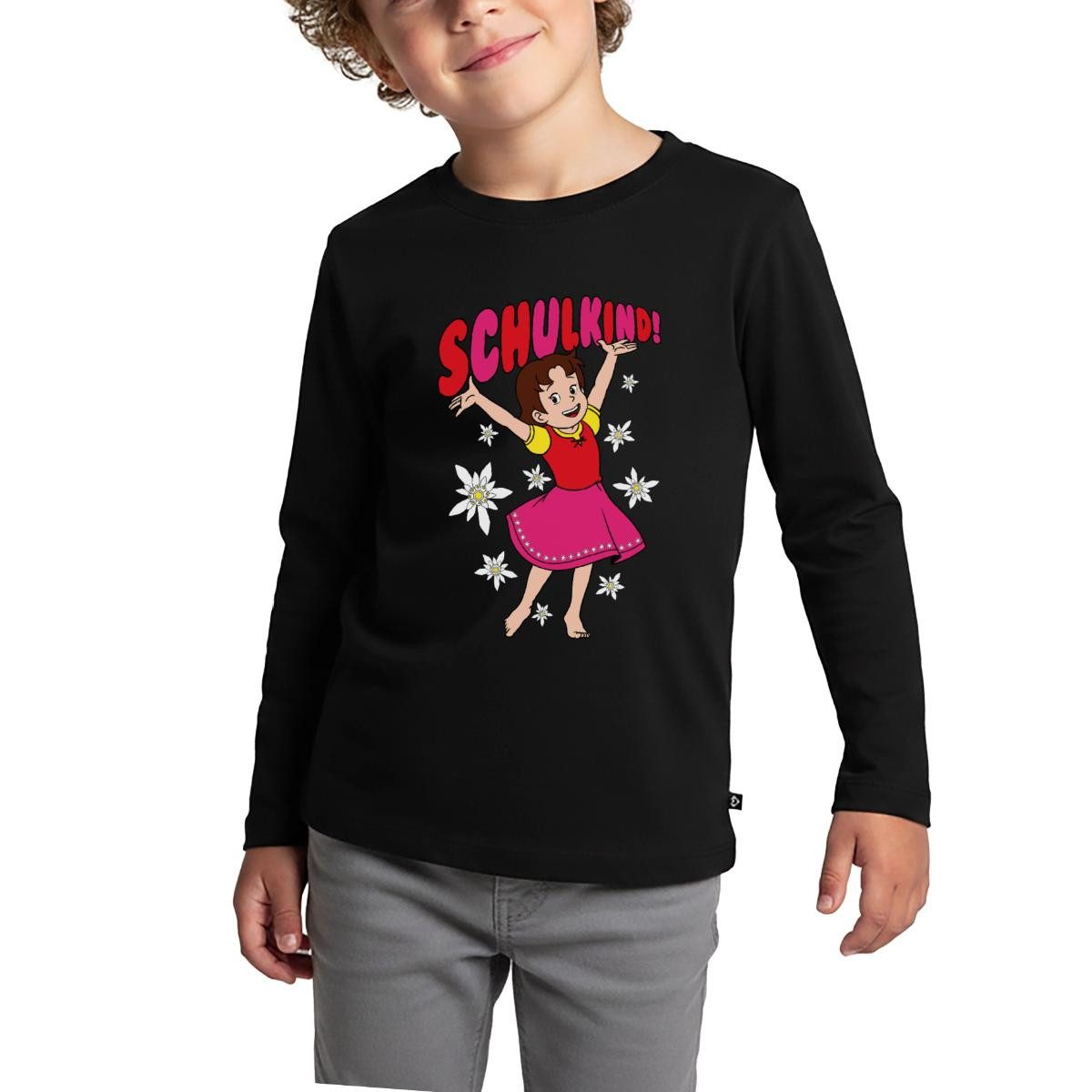 Spreadshirt T-Shirt Heidi Schulkind Erstklässler Einschulung Kinder Premium Langarmshirt (1-tlg)