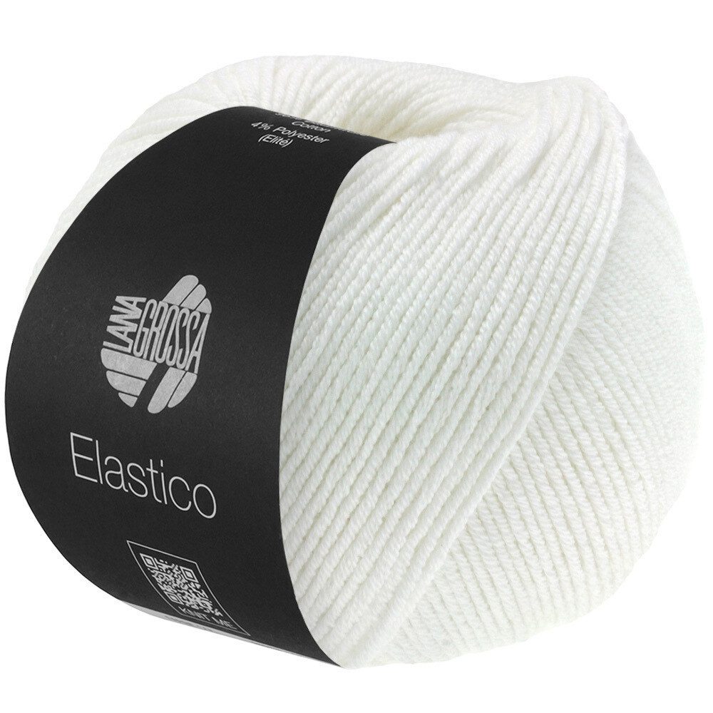 LANA GROSSA ELASTICO Häkelwolle, 160 m (extraweiches Baumwollgarn mit leichtem Stretch-Anteil), 50 g