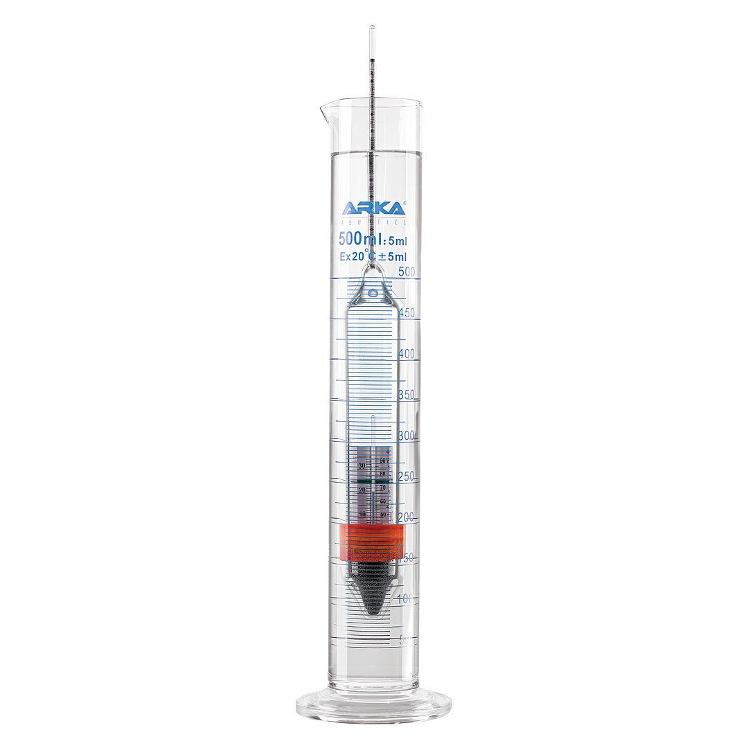 ARKA Biotechnologie GmbH Aquarium-Wassertest Arka Aräometer inkl.Thermometer Salzgehaltes/Dichte und Temperaturmess