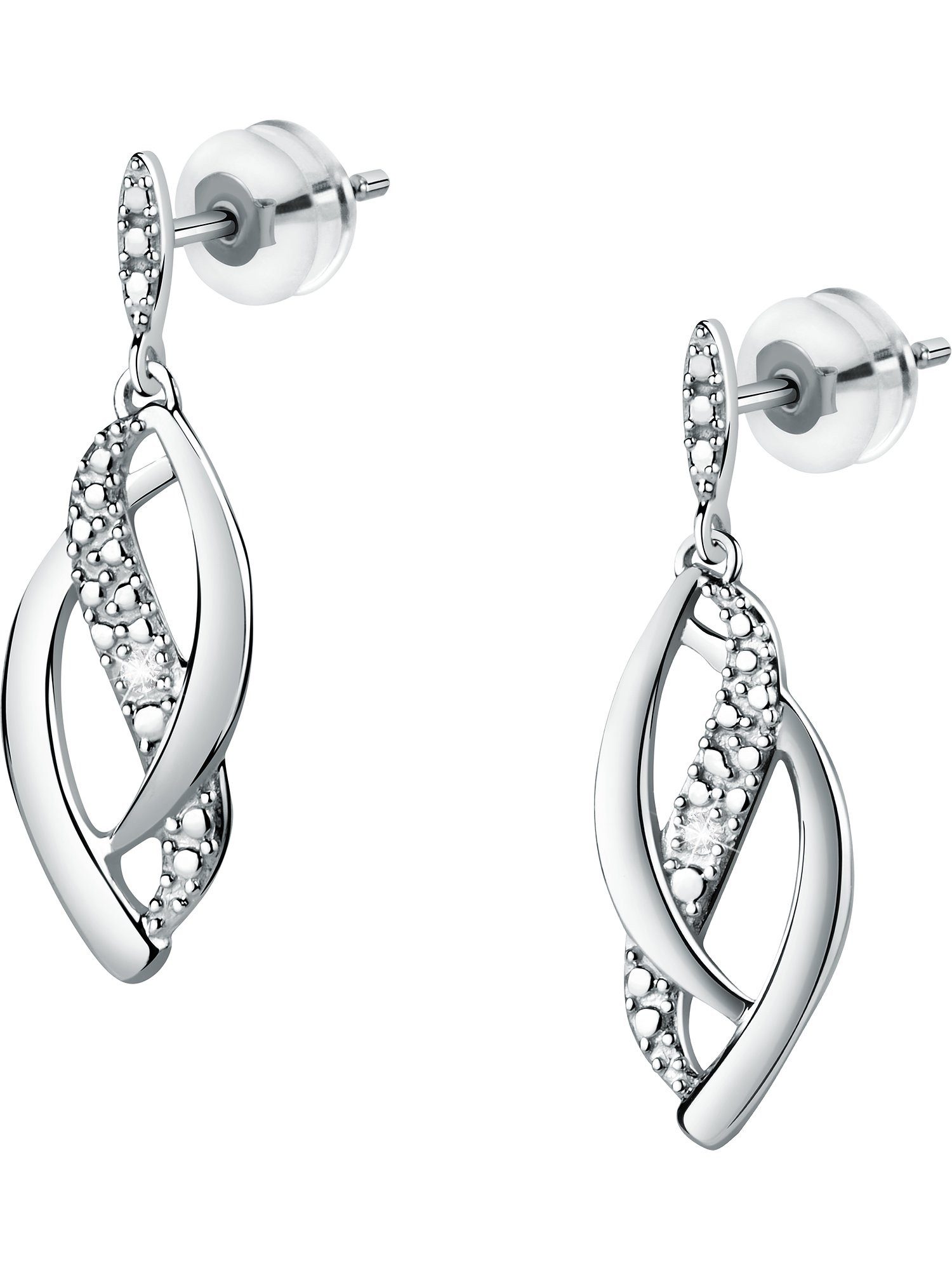 CHRIST Paar Ohrhänger CHRIST Damen-Ohrhänger 375er Weißgold 2 Diamant