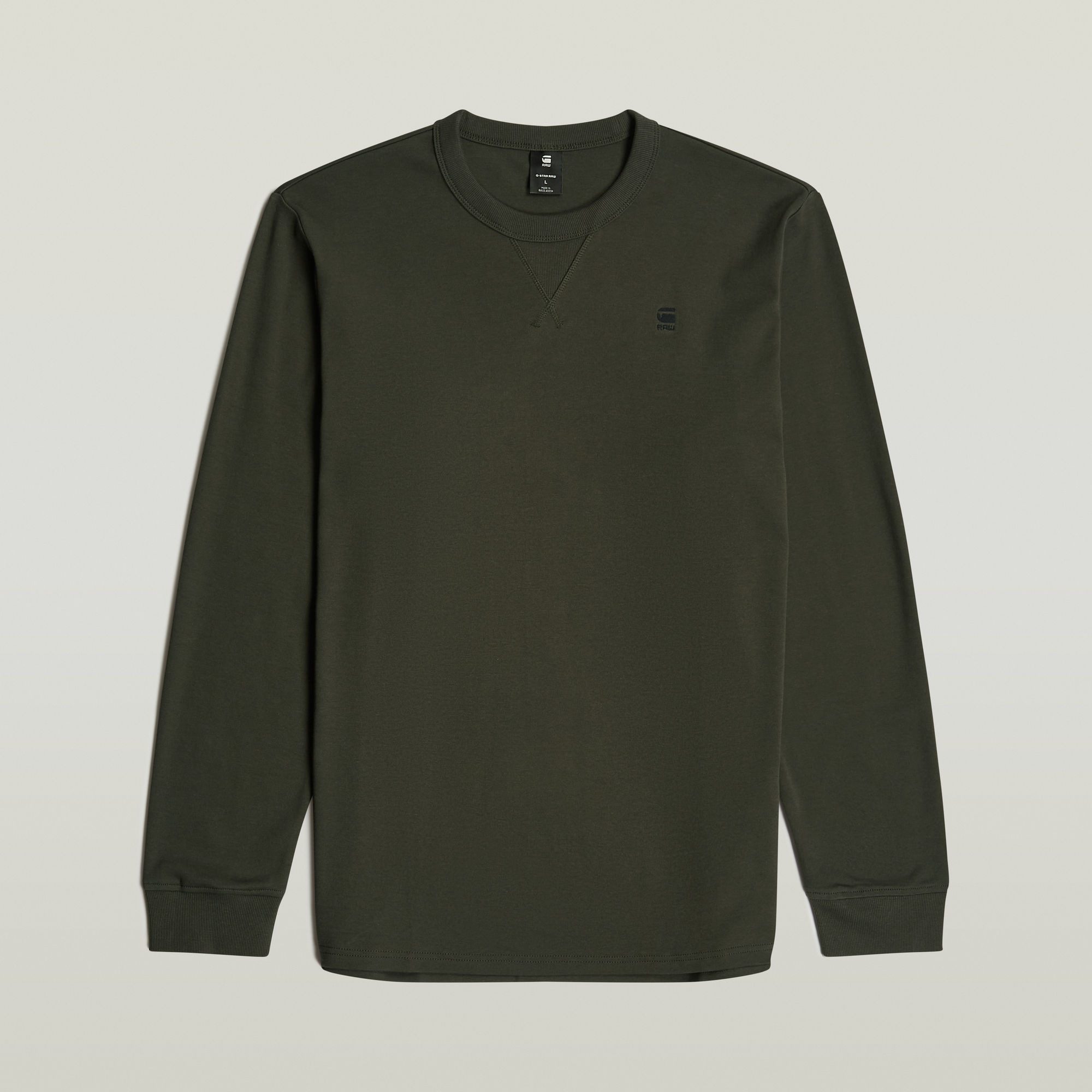 G-STAR Longsleeve Nifous R mit geripptem Einsatz vorne