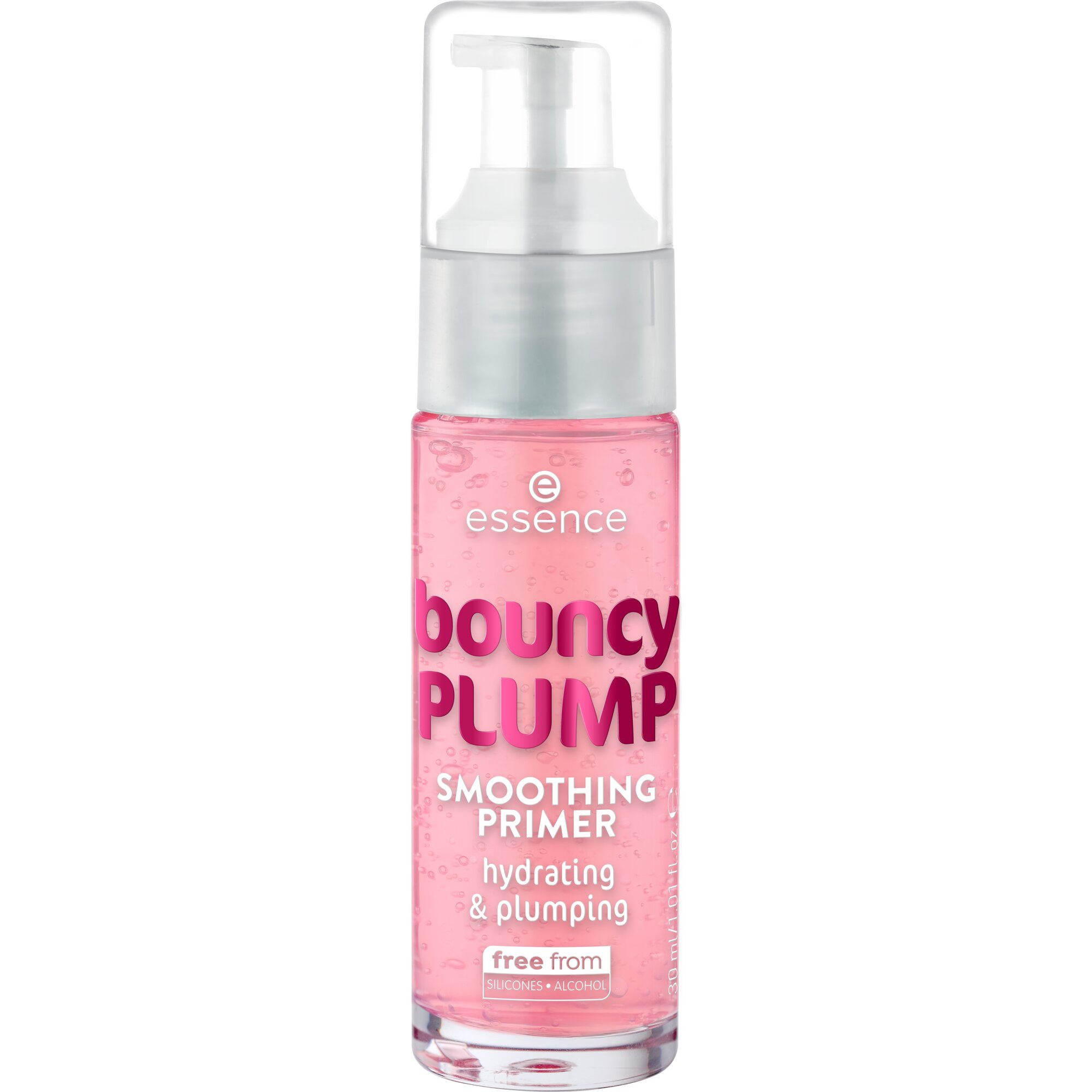 Essence Primer bouncy PLUMP SMOOTHING PRIMER, 3-tlg., 3-tlg., Mousse, grundierend, glättend, frischer Duft