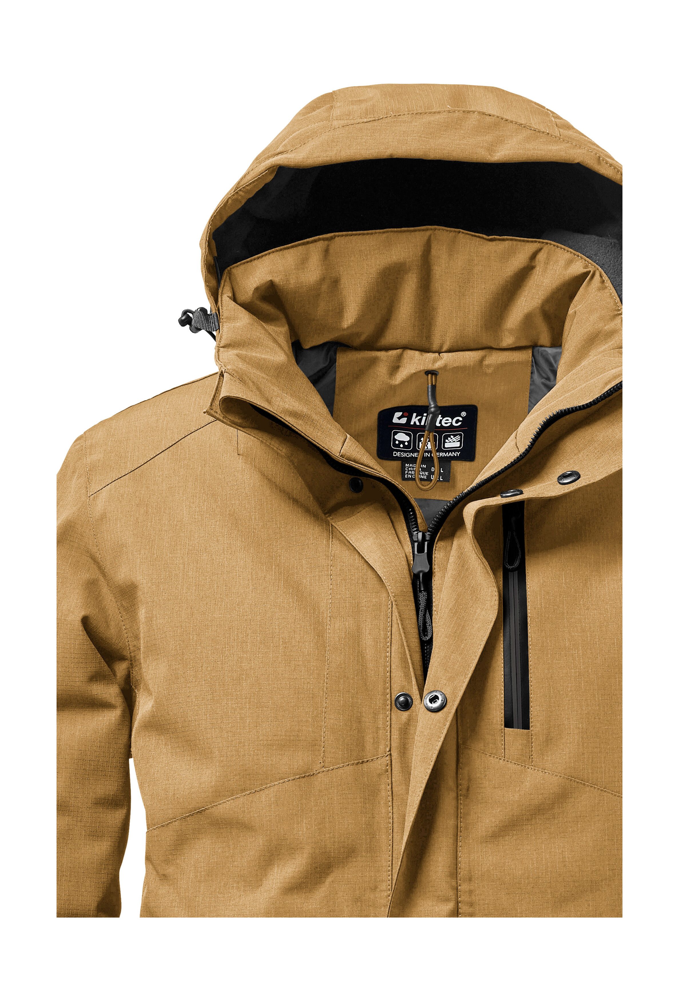Killtec Outdoorjacke KOW 161 MN JCKT Wasser- und winddichte Funktionsjacke mit abnehmbarer Kapuze – Bild 3 von 5