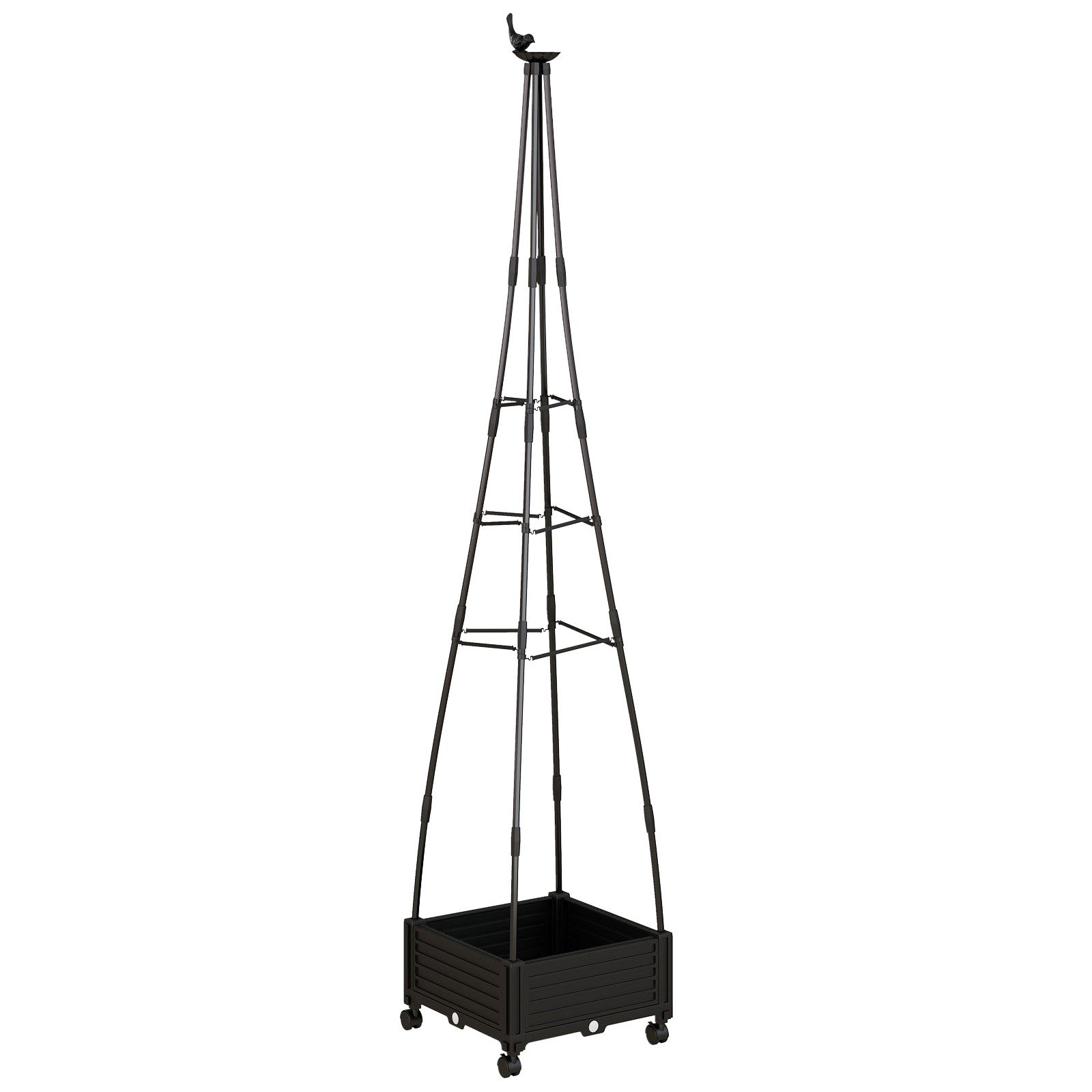 COSTWAY Blumenkasten, mit Rankgitter & Rollen, günstig online kaufen