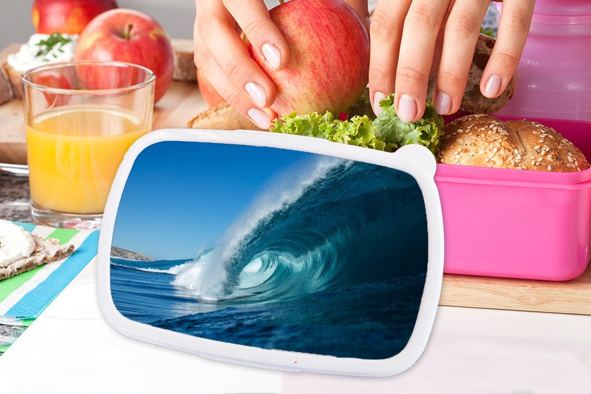 MuchoWow Kunststoff, Snackbox, Meer - (2-tlg), Brotbox Kunststoff Golf, rosa Erwachsene, Brotdose Lunchbox Wasser Mädchen, für - Kinder,