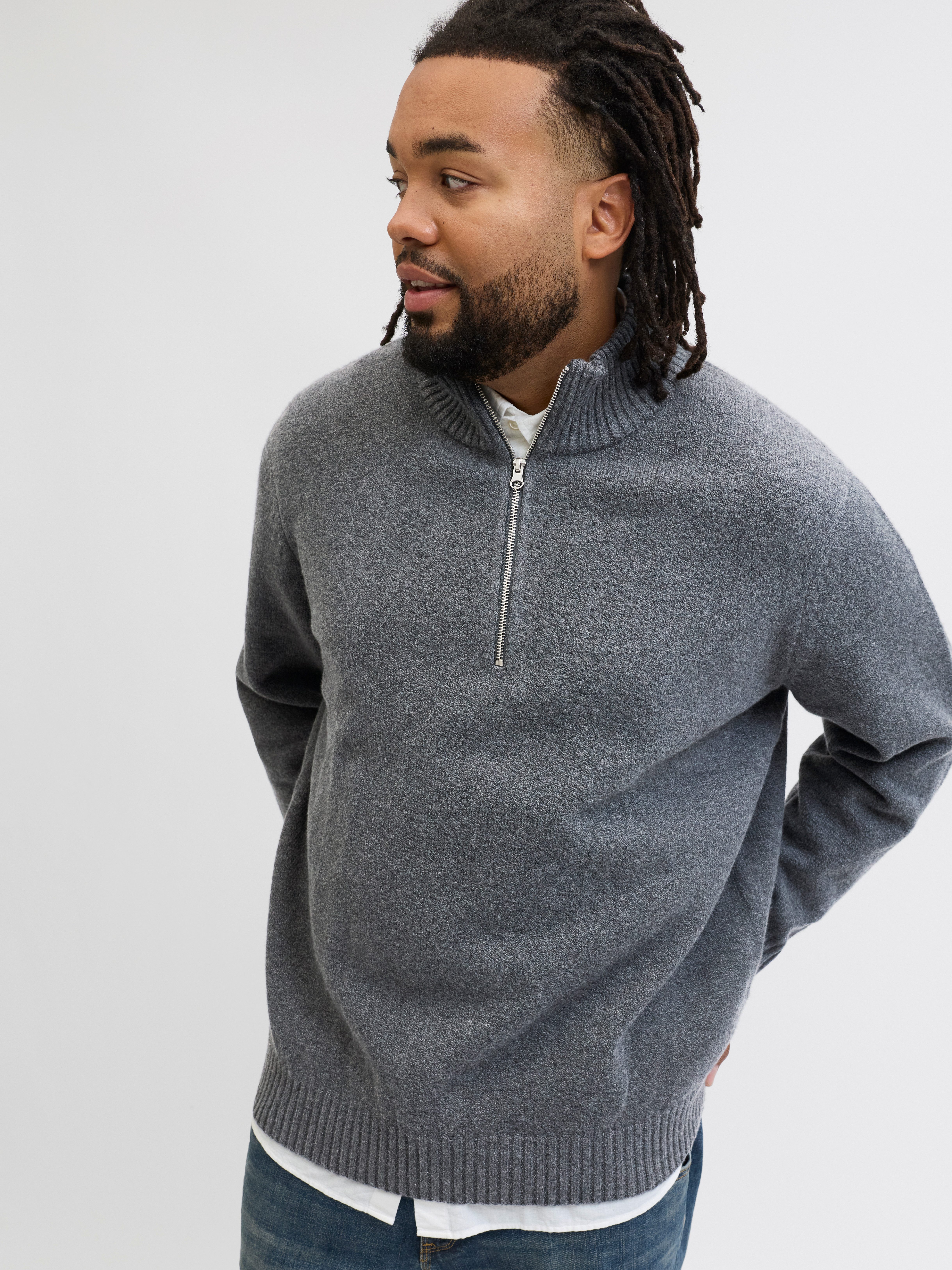 Jack & Jones PlusSize Troyer JORNORREBRO KNIT HALF ZIP PLS – Bild 3 von 5