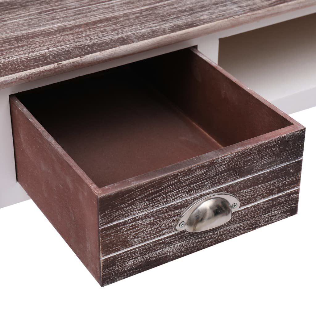 × × 45 cm 76 furnicato Schreibtisch Holz Braun 110