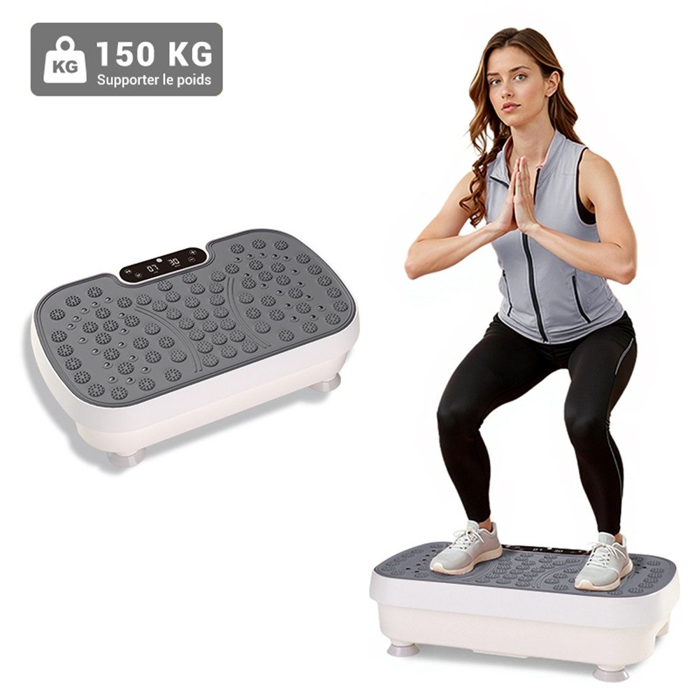 UMAY Vibrationsplatte für Heimfitnessgeräte, 150 kg Tragkraft, Länge 46 cm, einstellbare Geschwindigkeit, leiser Betrieb