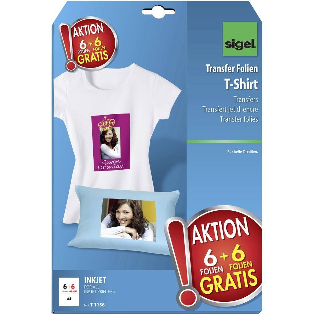 DEAL HOT T-Shirt Fotopapier Sigel für Folien Transfer helle