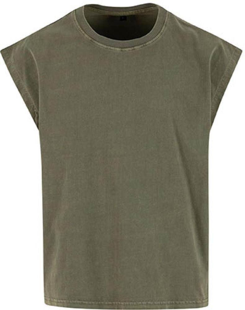 Build Your Brand Rundhalsshirt Unisex Vintage Cropped Heavy Sleeveless Tee