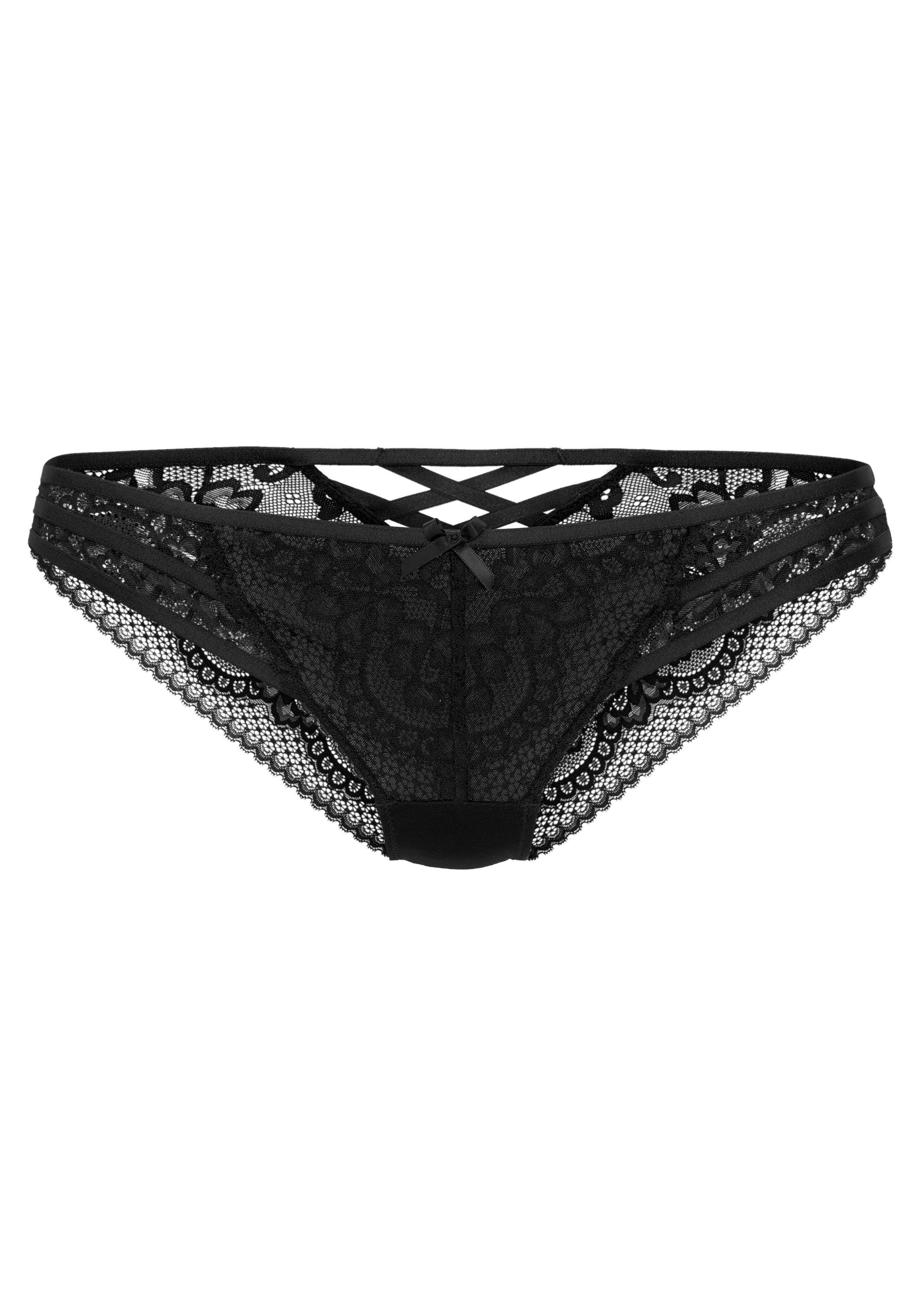 LASCANA Slip als Dessous-Set kombinierbar aus Spitze mit sexy Schnürung, sexy Dessous, sexy Unterwäsche – Bild 4 von 5