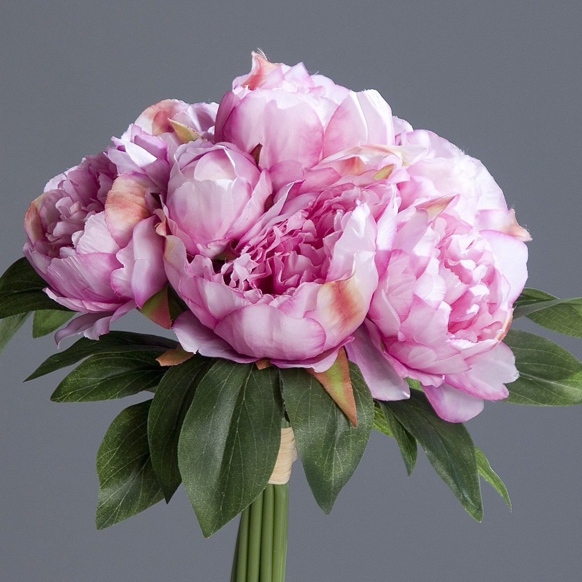 Kunstblume Pfingstrosenbund mit 8 Blüten 36cm DP künstliche Päonie Strauß P günstig online kaufen