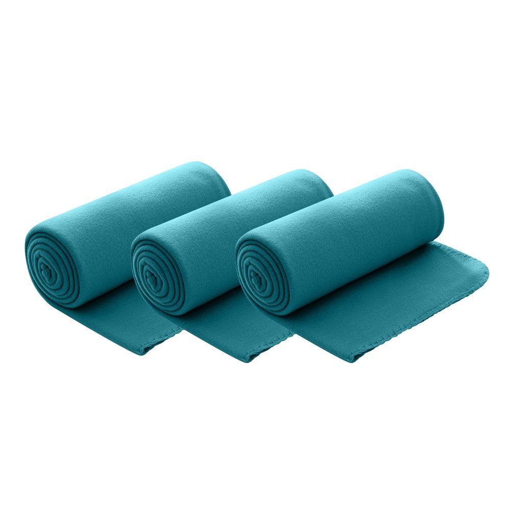 Wohndecke Polar-Fleece, wometo, OEKO-TEX®, 3 Fleecedecken mit Kettel-Rand & Anti-Pilling