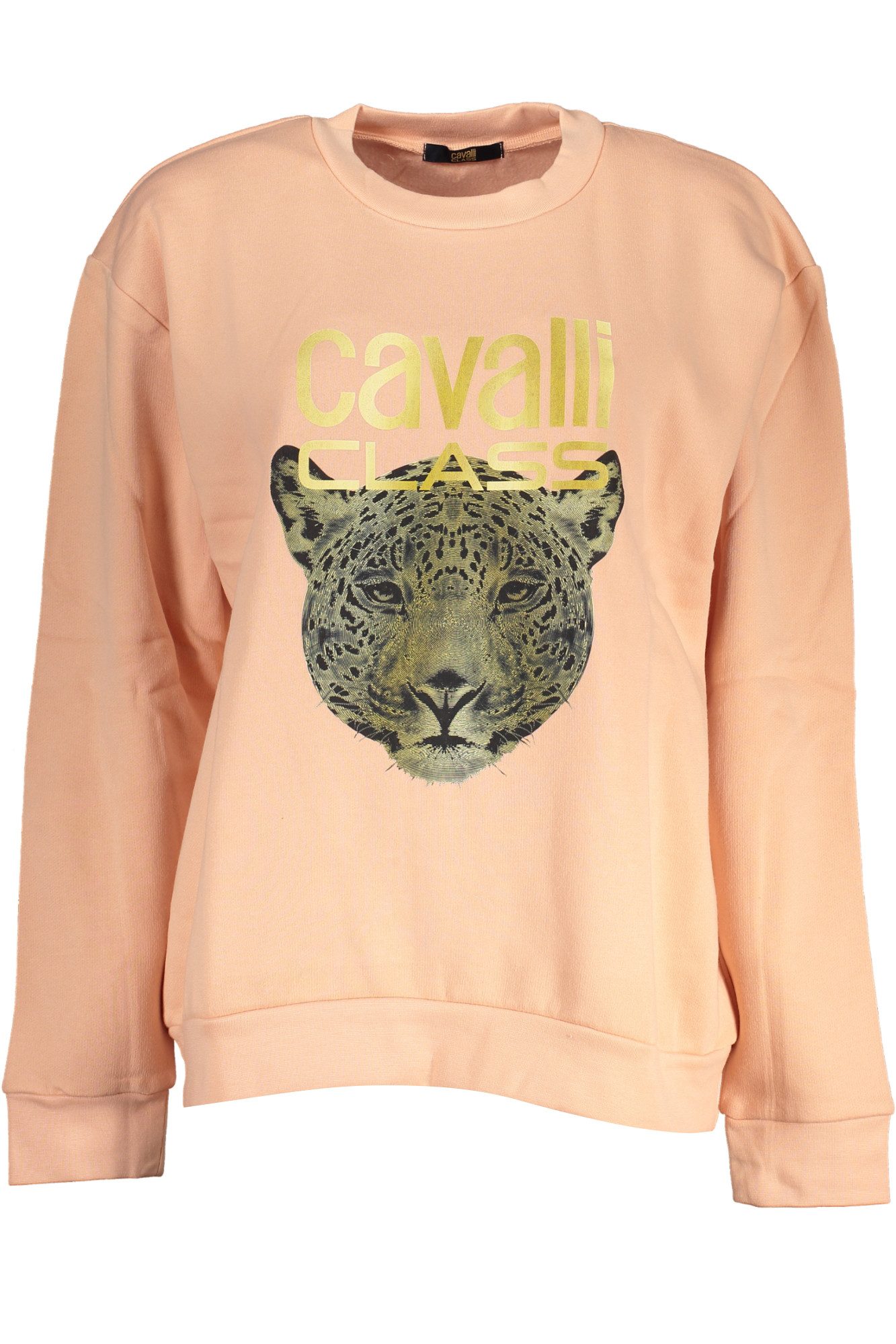 Cavalli Class Sweatshirt Damen Sweatshirt in Rosa: Gefüttert, Rundhals