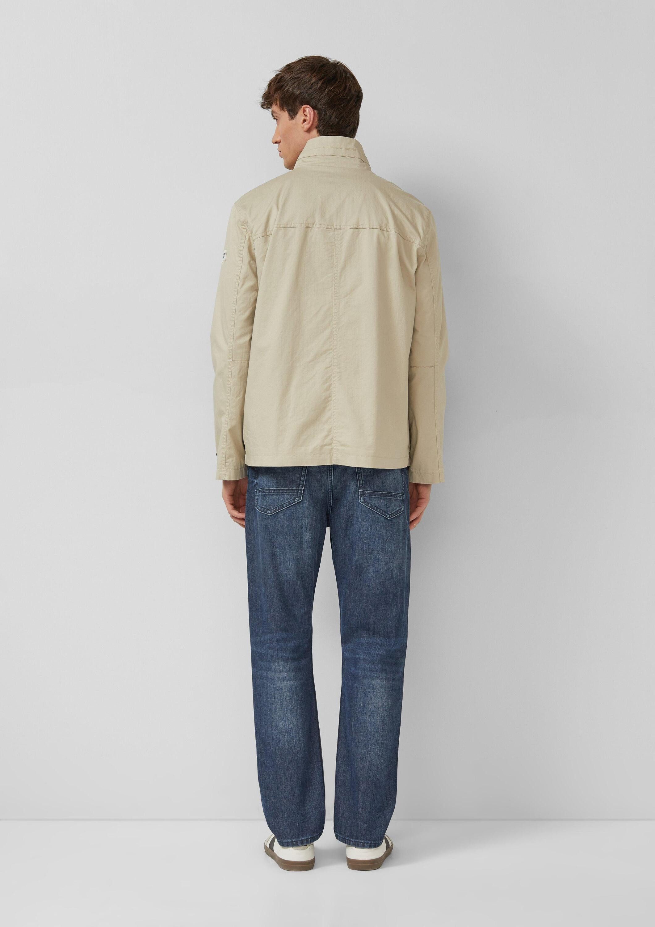 s.Oliver Funktionsjacke Outdoor-Jacke Baumwolljacke mit Twill-Struktur und aufgesetzten Taschen