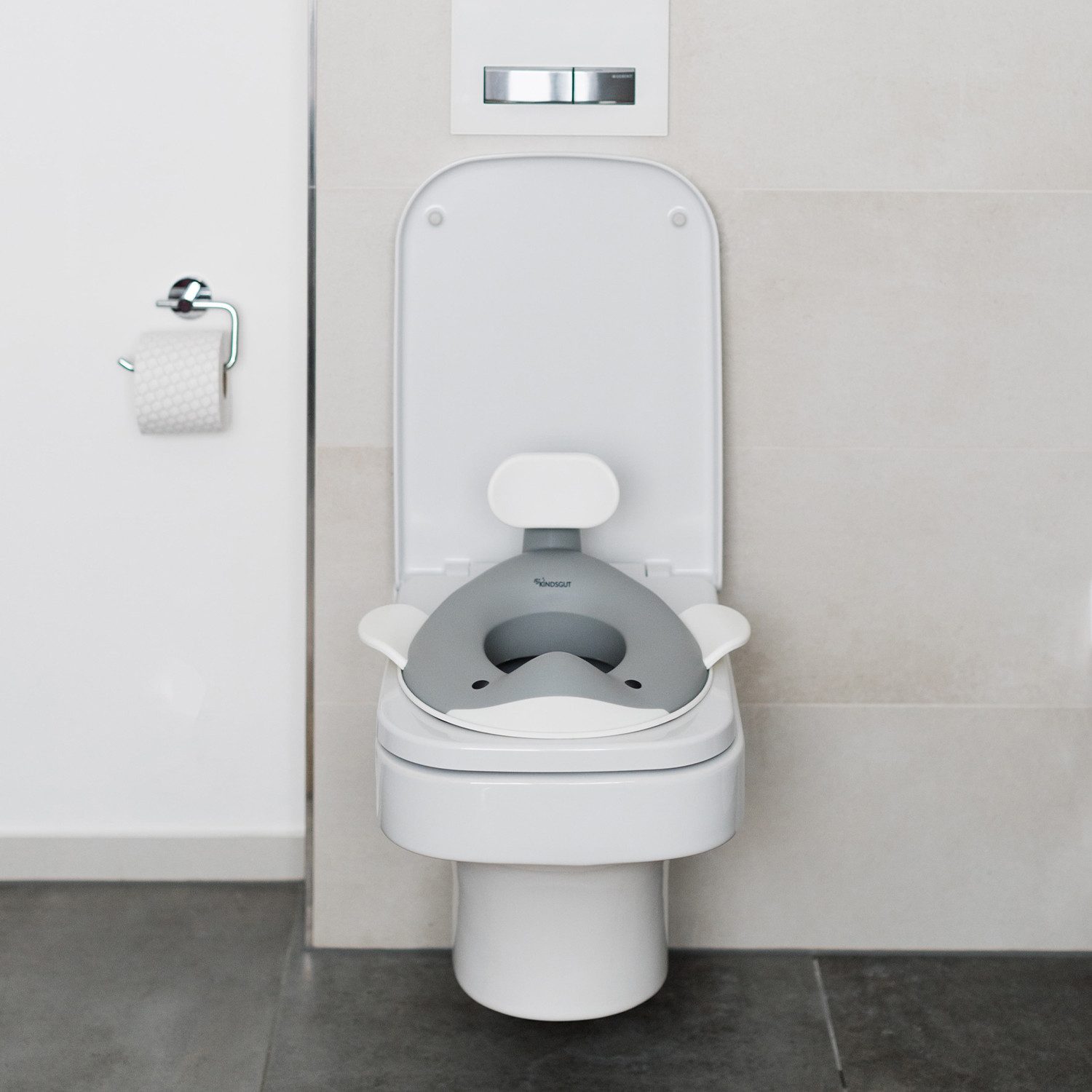 KINDSGUT Baby-Toilettensitz Wal, Dunkelgrau günstig online kaufen