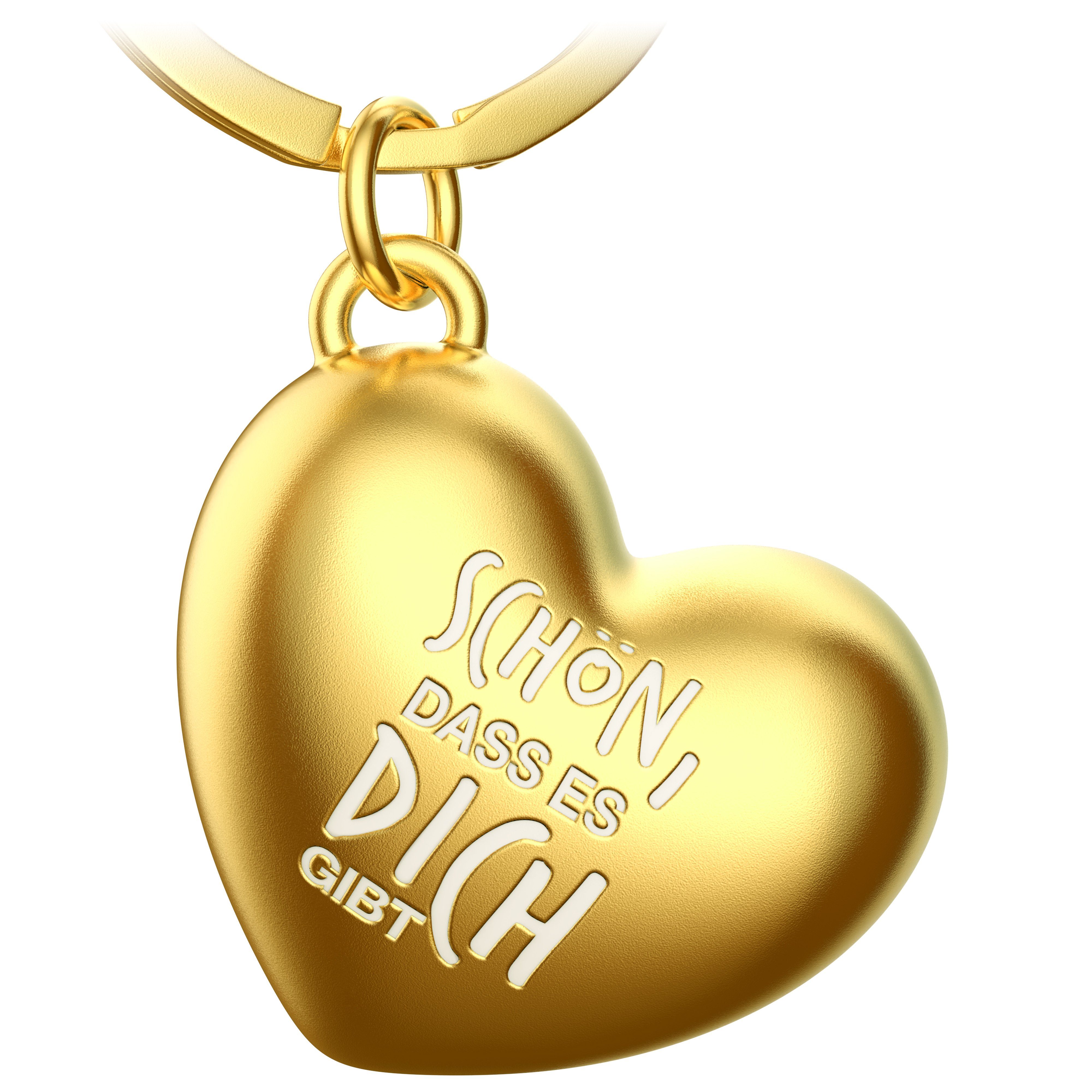 FABACH Брелки Herz mit Gravur - "Schön dass es dich gibt" - Freundschaft Geschenk