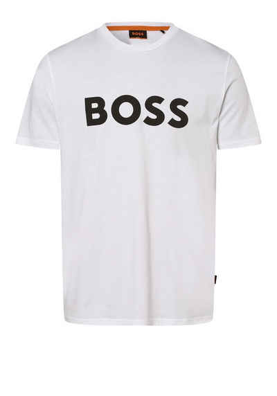 BOSS T-Shirt Thinking Hugo Boss Herren Shirt mit Logo Print mit Kontrast Detail