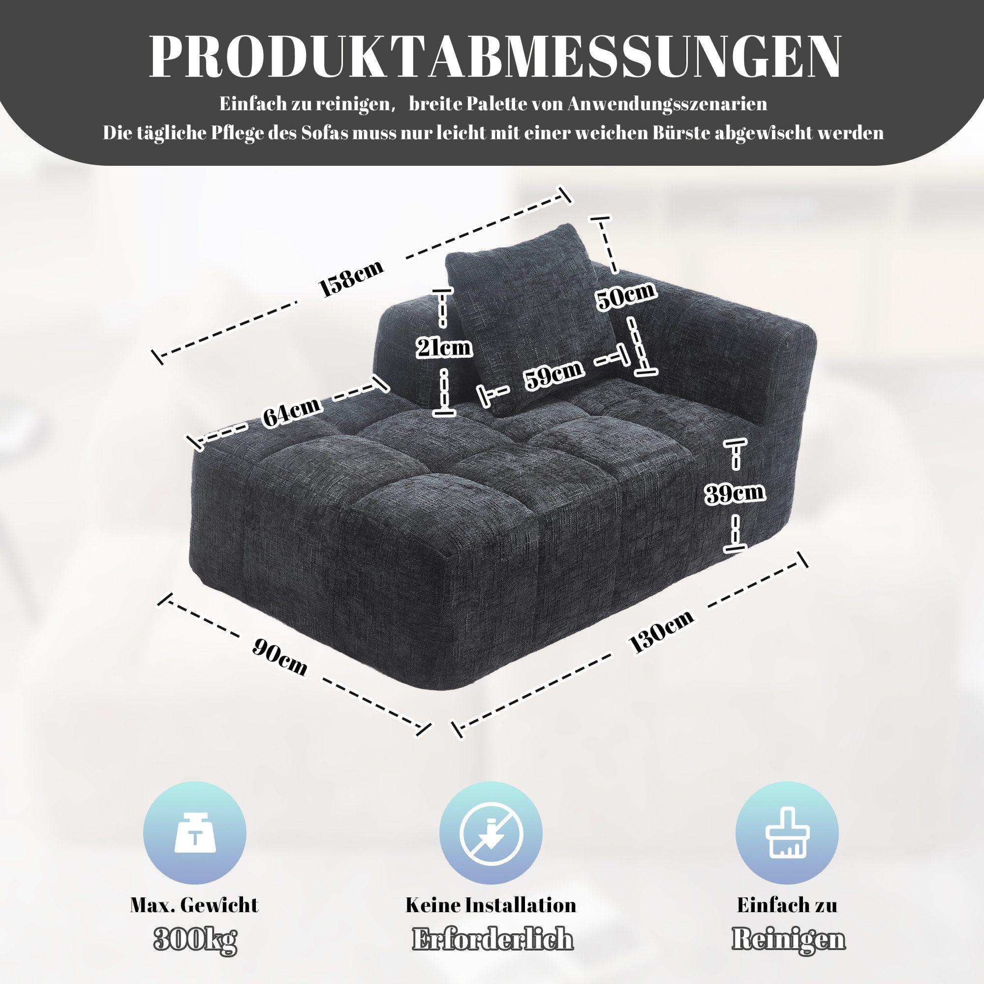 i@home 3-Sitzer Modernes Sektionssofa, L-Sofa, 3-Sitzer-Sofa, günstig online kaufen