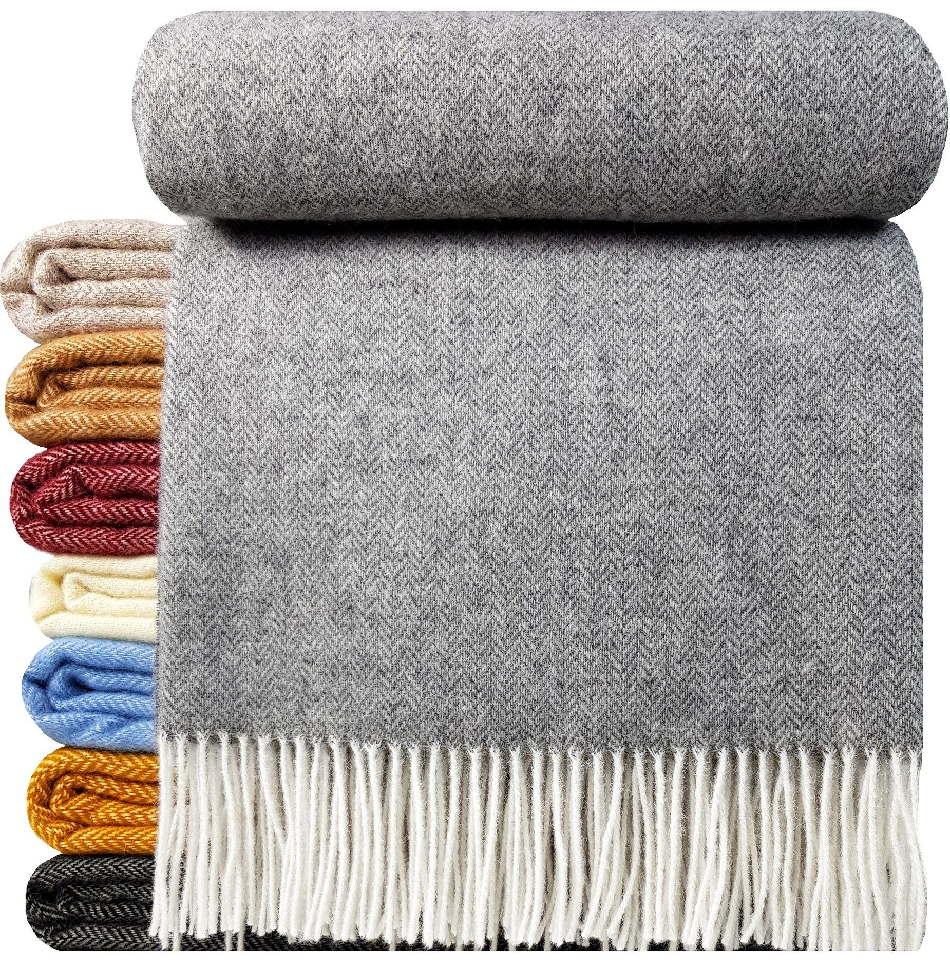 Wolldecke "TIROL A" 100 % Wolle, 140 x 200 cm in versch. Farben, STTS. € 42,99