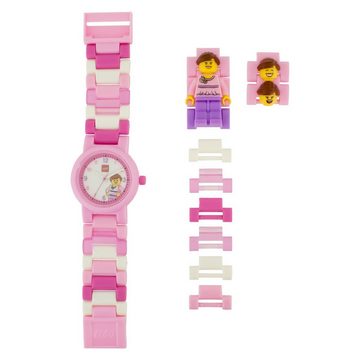 LEGO® Quarzuhr LEGO Classic Pink Lady Kinder Uhr, (Analoguhr), Kinderuhr rund, klein (ca. 28mm) Kunststoffarmband rosa, pink, weiß